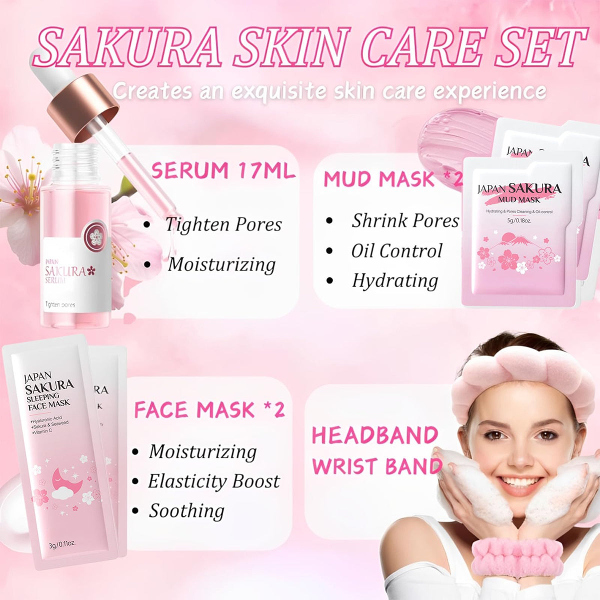 Sakura Skin Care Set for Women Birthday Gifts for Teen - EONFAVE Official Imagery - 3