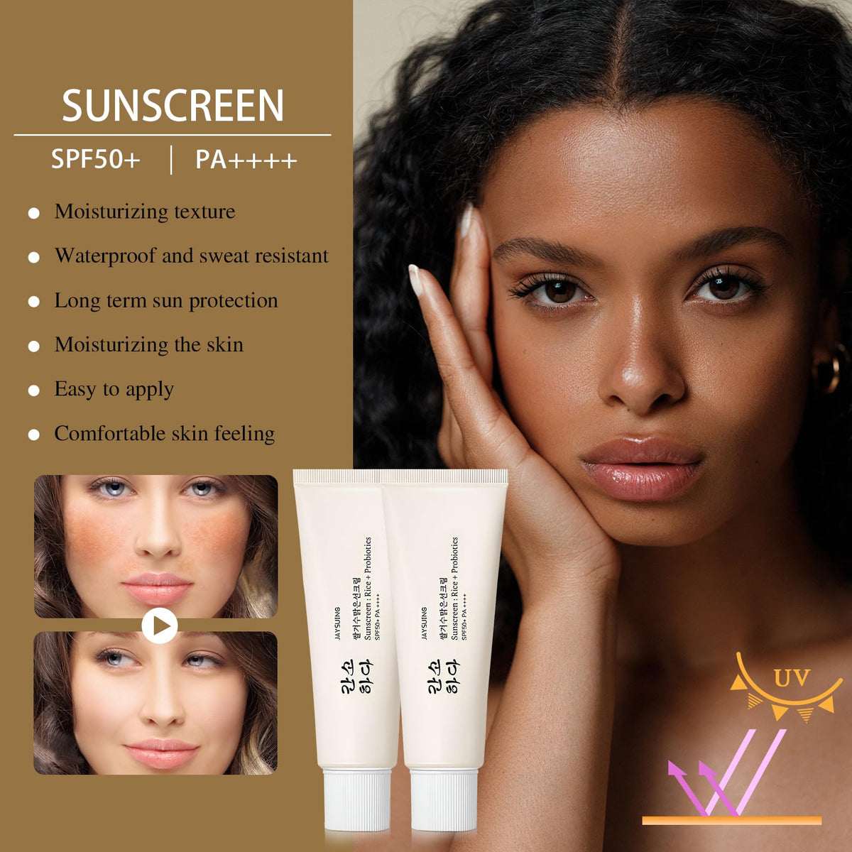 Relief Sun Organic Sunscreen SPF50 Rice and Probiotics PA - HENGRUNXIN Official Product Imagery - 7