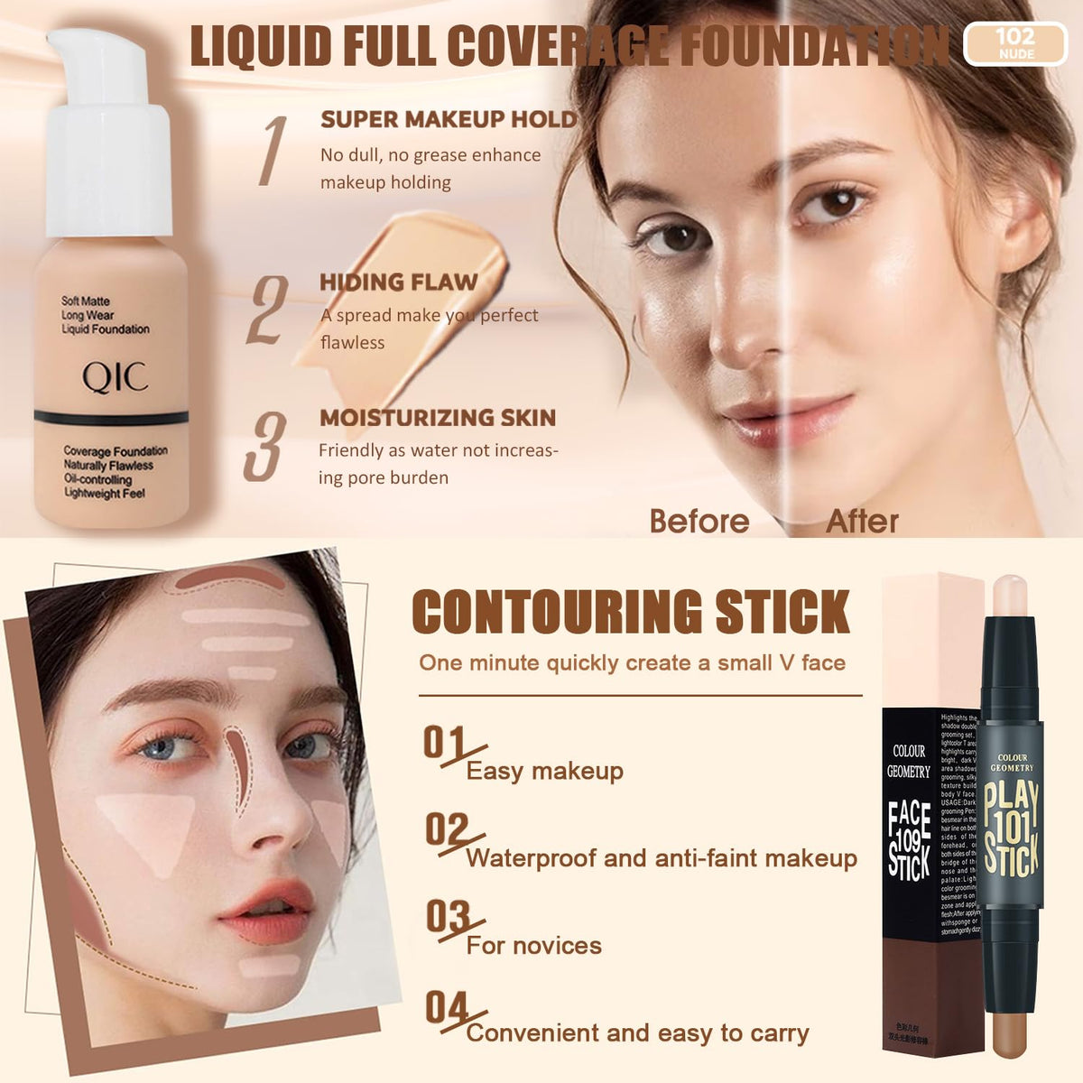 All in One Makeup Kit for Women Full Kit Travel Make Up Gift - NUIBO Official Imagery - 4