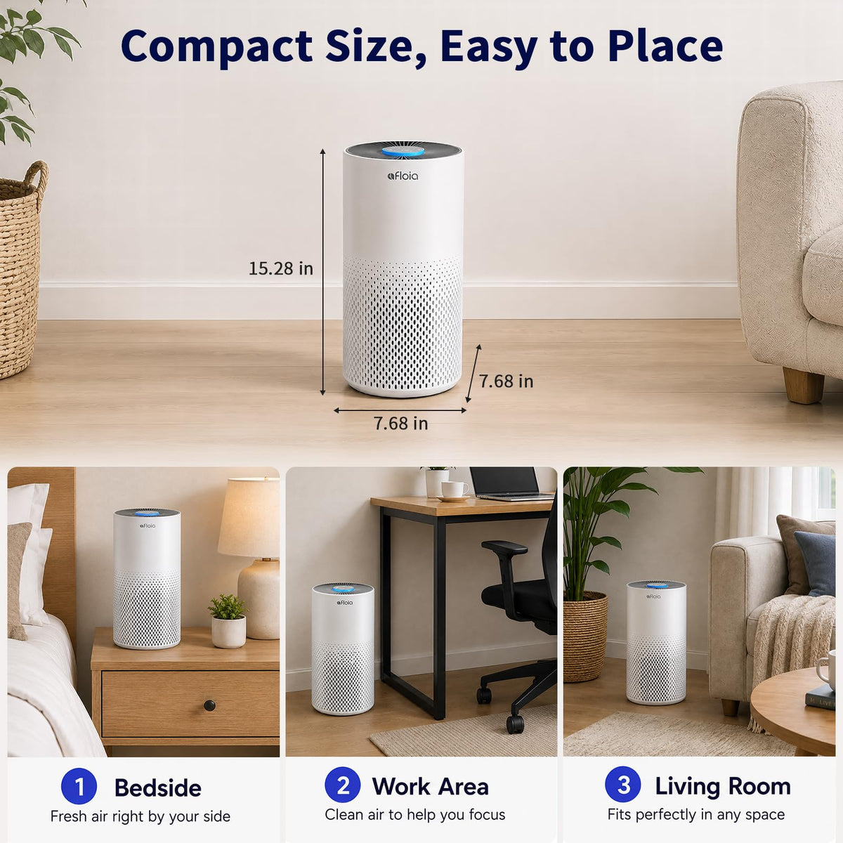 Afloia Air Purifier for Home Bedroom Large Room up to 1500 - Afloia Official Imagery - 4
