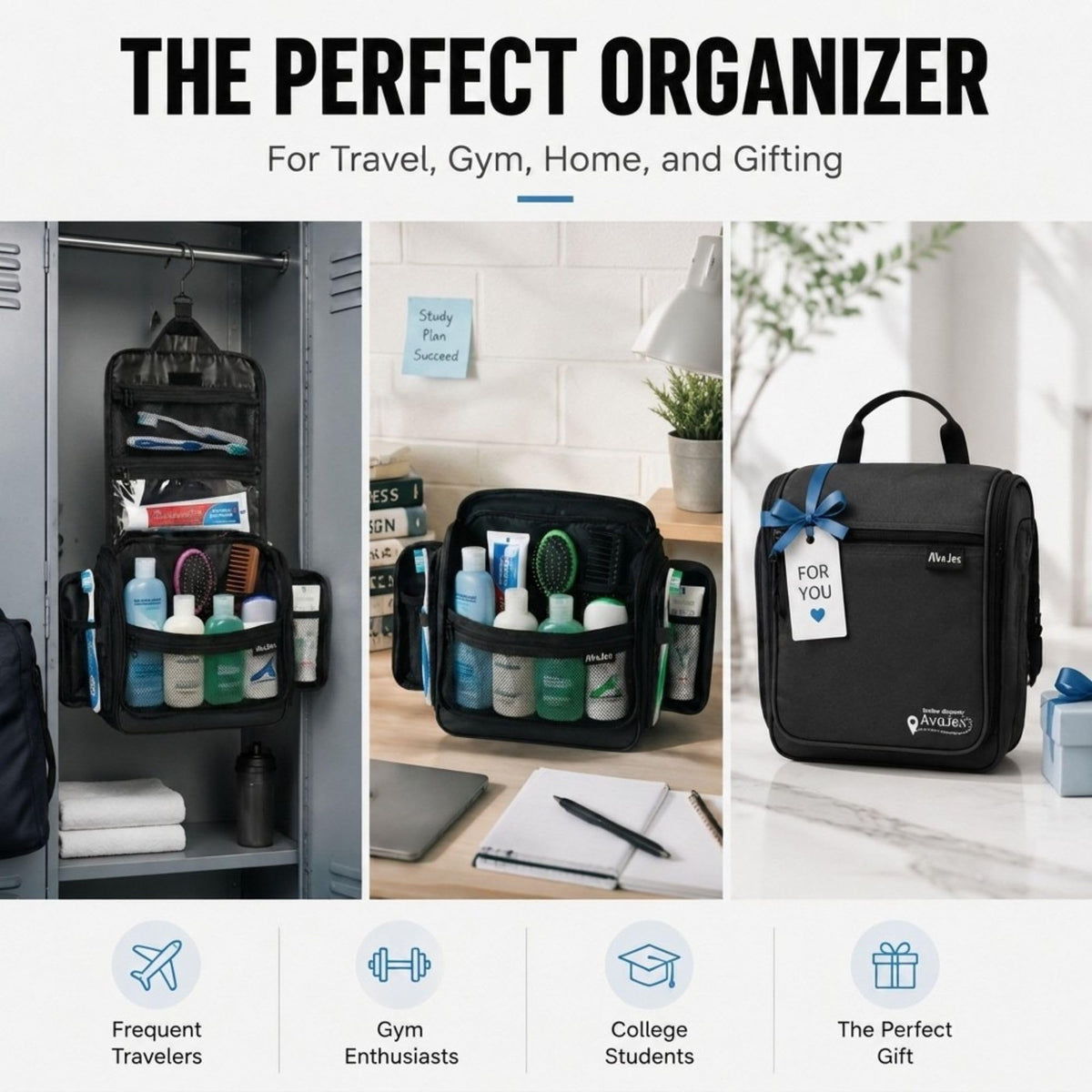 Travel Toiletry Bag for Men - AvaJex Official Imagery - 8