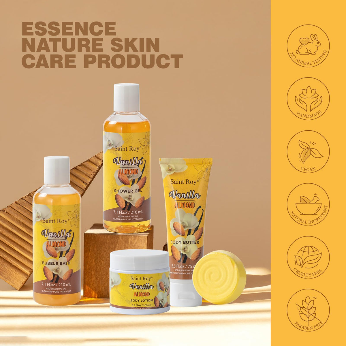 Large basket 25 pcs for Women Men Gifts Vanilla Honey Almond - Saint Roy Official Imagery - 3