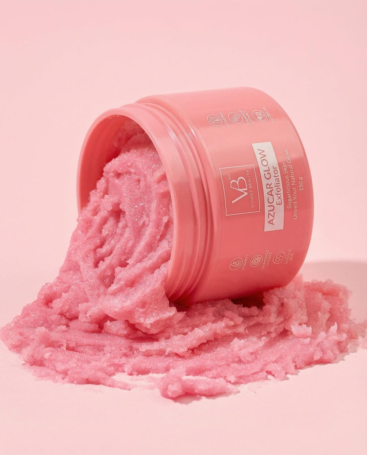 AZUCAR GLOW Facial Sugar Scrub Exfoliating Face Scrub for - VIYANT BEAUTY Official Imagery - 5