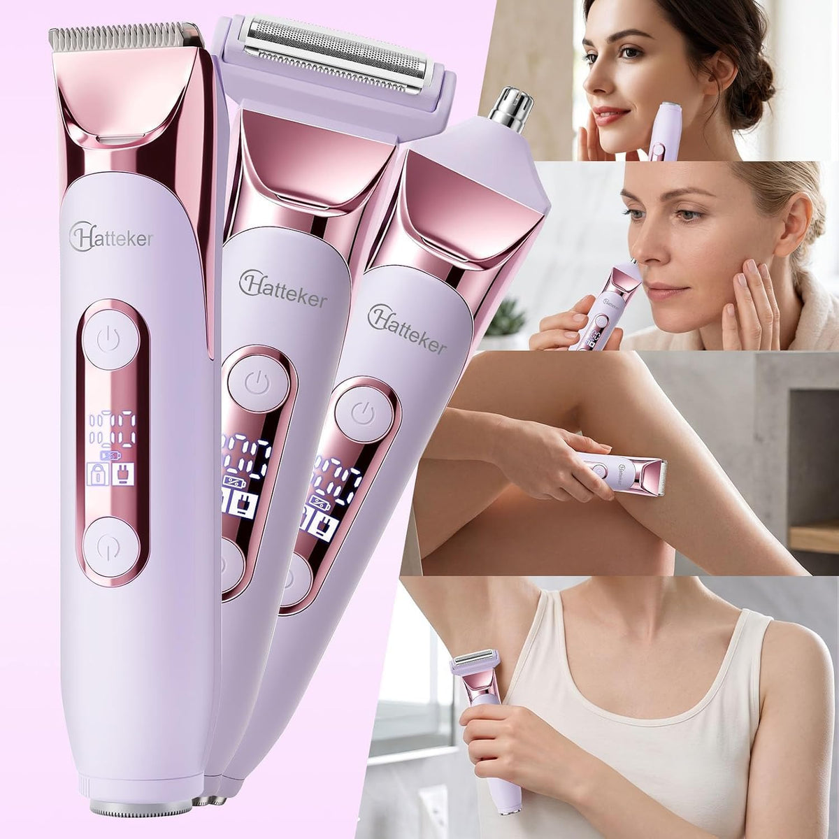 Hatteker Bikini Trimmer for Women 4 in 1 Dual Head Women s - Hatteker Official Imagery - 7