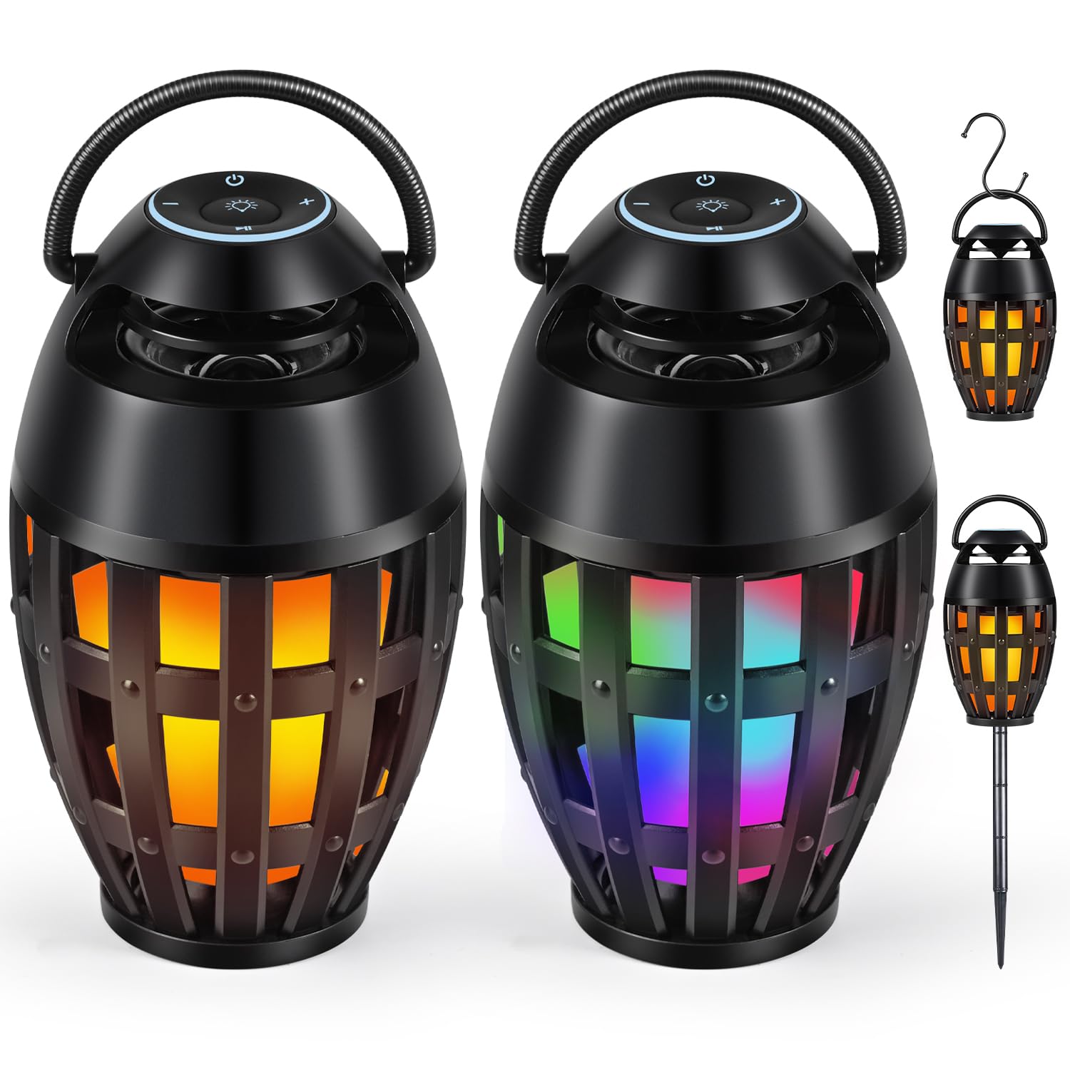 Dehikewell Outdoor Bluetooth Speakers with LED Flame Effect & Color Ch - View 1