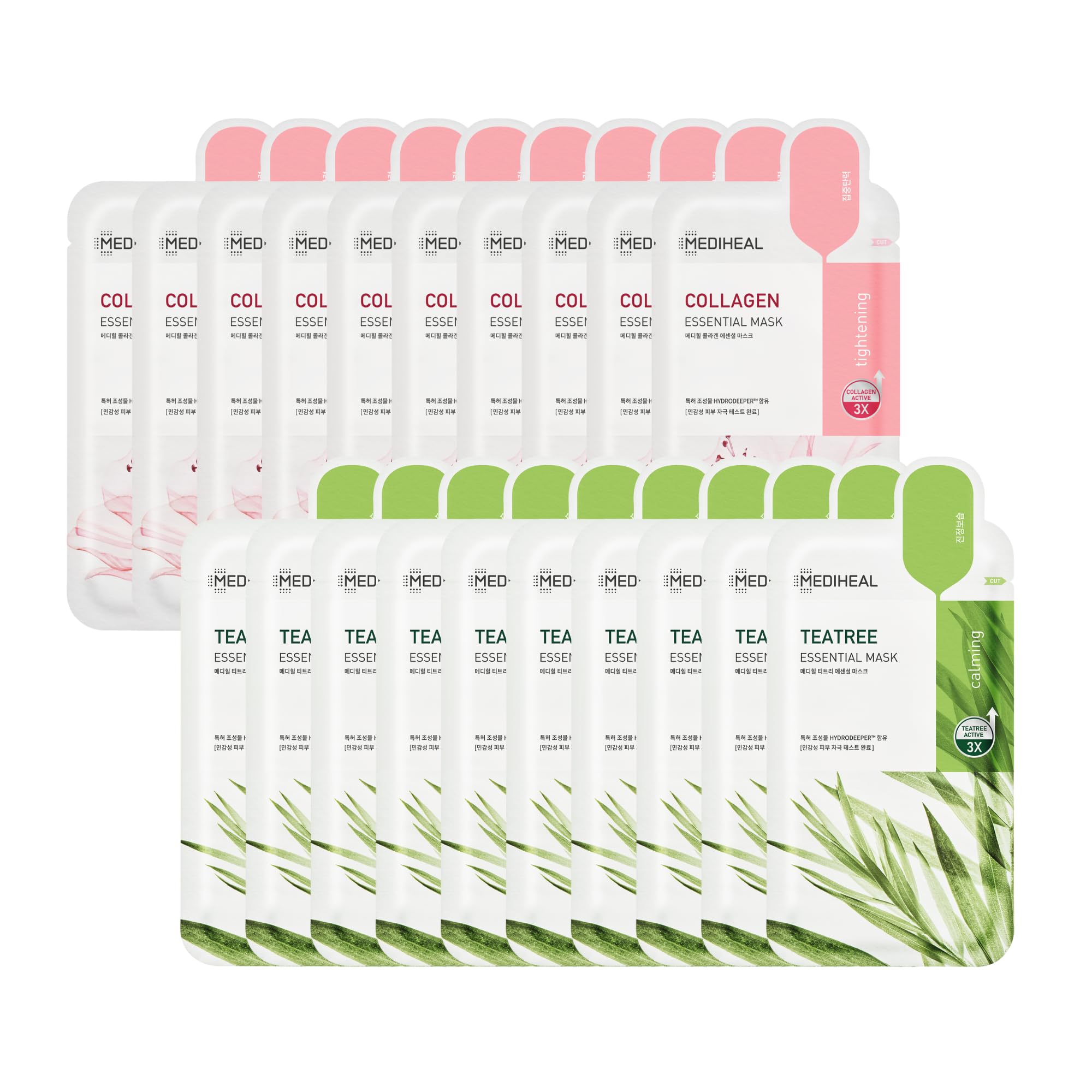 Mediheal Official Collagen &amp; Tea Tree Sheet Mask 20 Sheets - MEDIHEAL