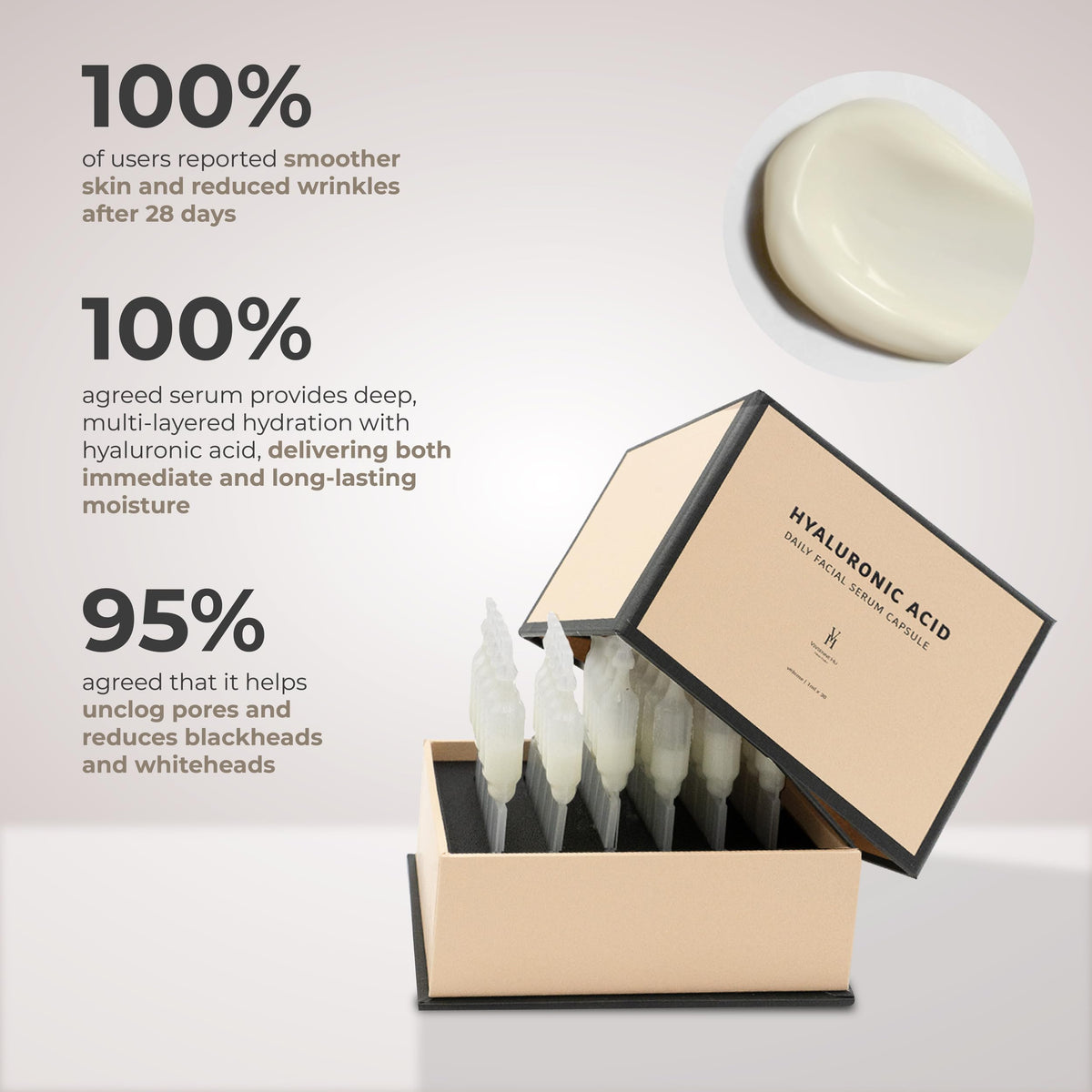 VivienneHu Hyaluronic Acid Serum Capsules Hydrating for Face - VH VIVIENNEHU NEW YORK Official Imagery - 3