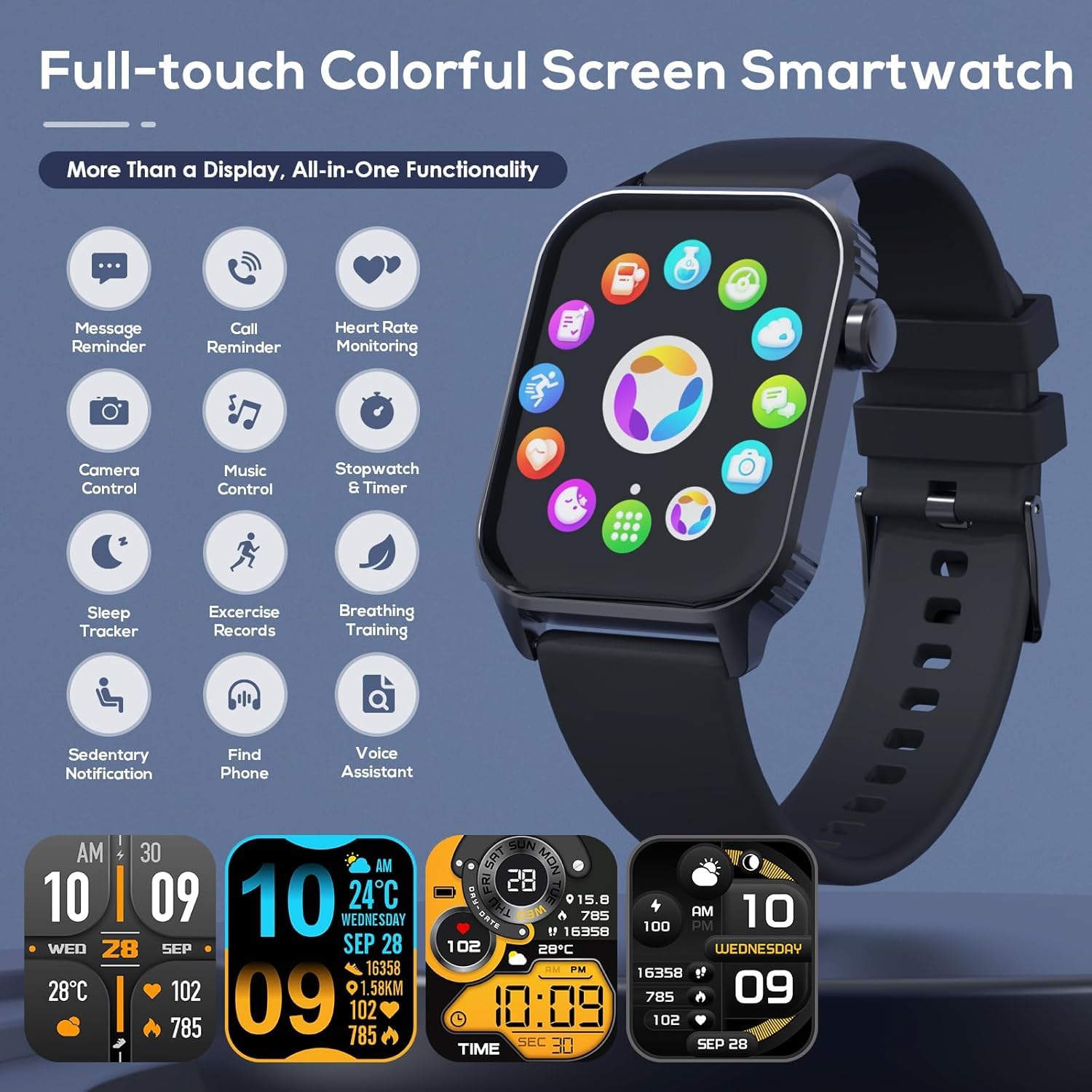TRAUSI Smart Watch for Men, 120 Sports Modes Smartwatch with 1.83" HD, - View 2