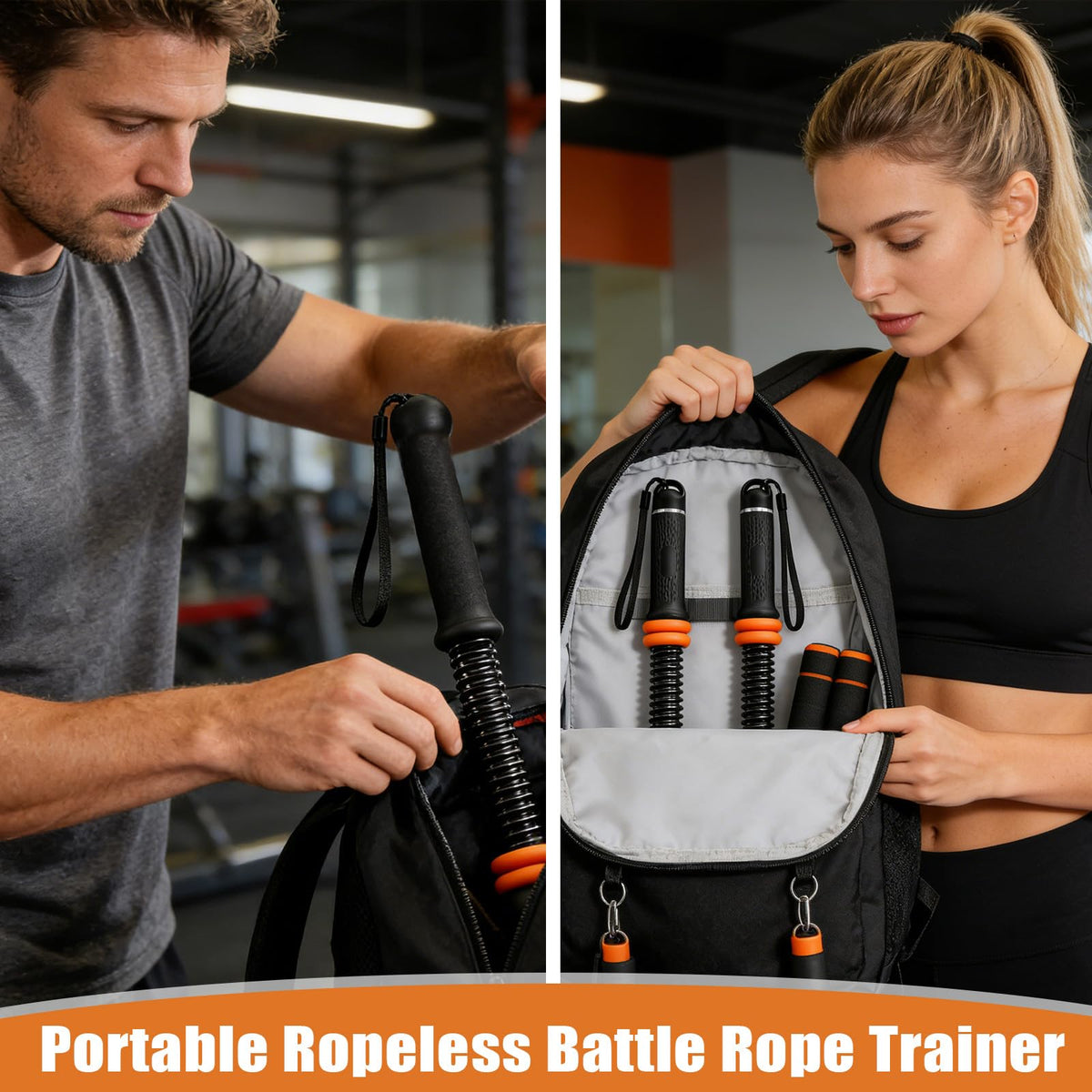 2PCS Weighted Cordless Battle Ropes - CALLECK Official Imagery - 6