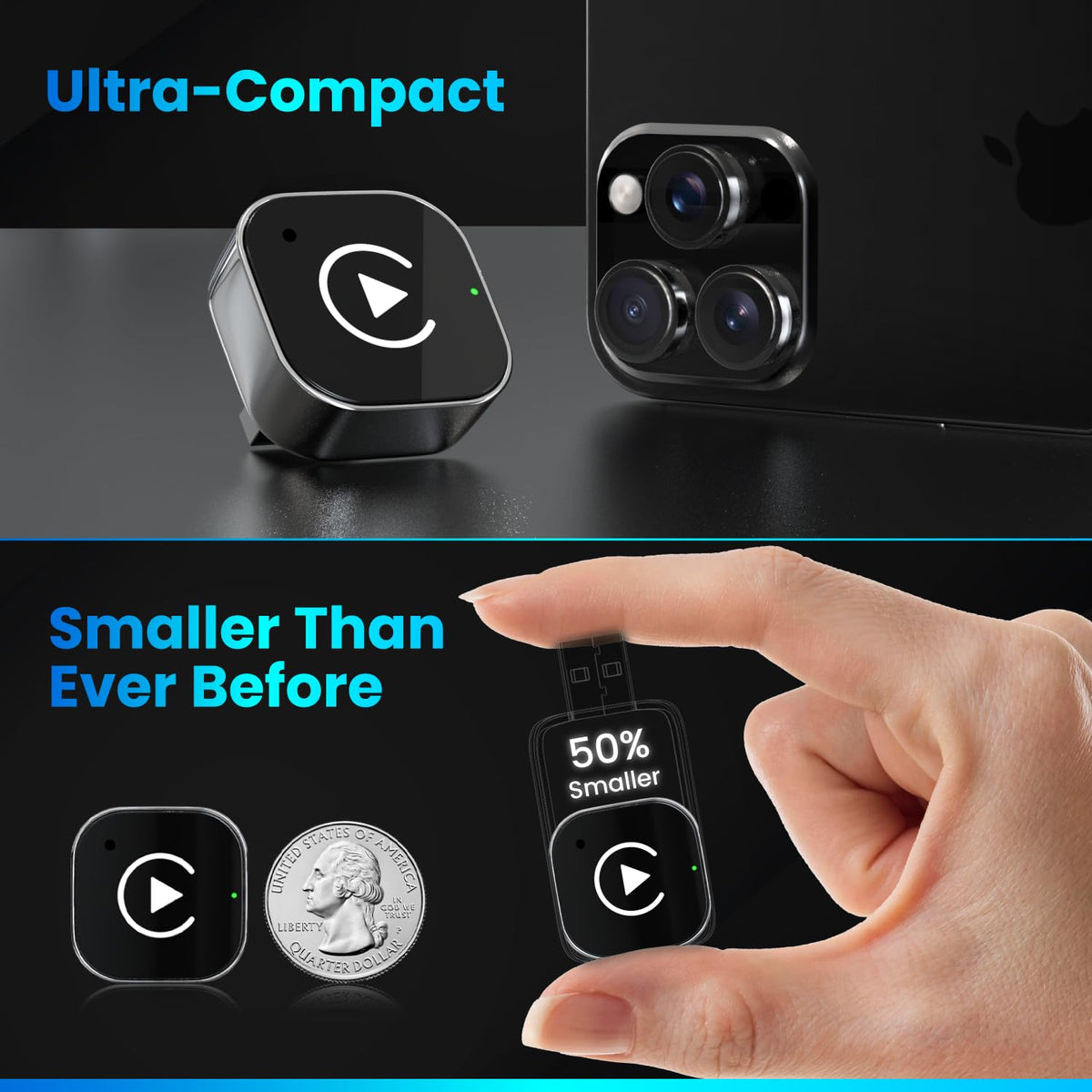 2026 Wireless CarPlay Android Auto Adapter 2 in 1 Convert - Ryvlan Official Imagery - 6