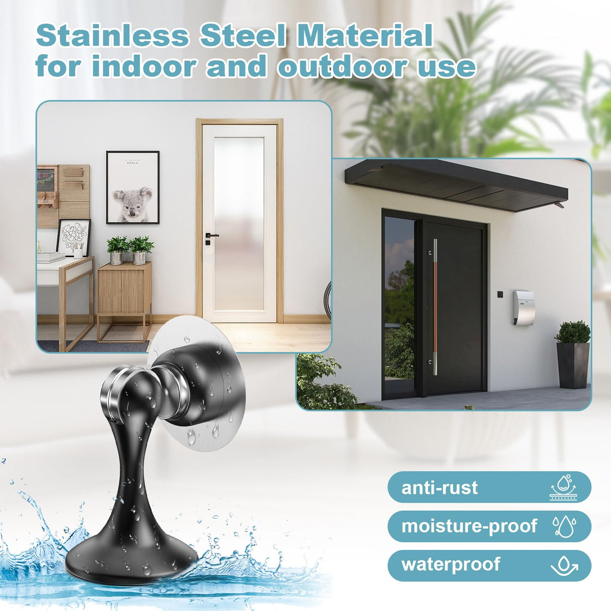8 Pack Magnetic Door Stoppers Stainless Steel Door Stops for - Profasion Official Imagery - 7