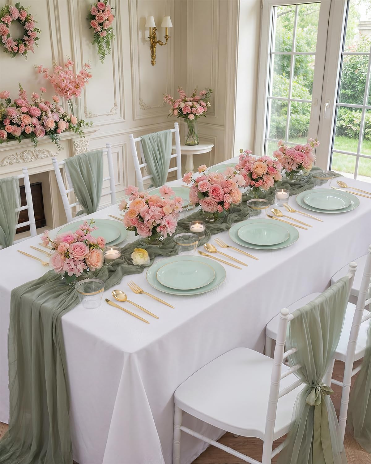 bUCLA 150PCS Green Plastic Plates - bUCLA Official Imagery - 7
