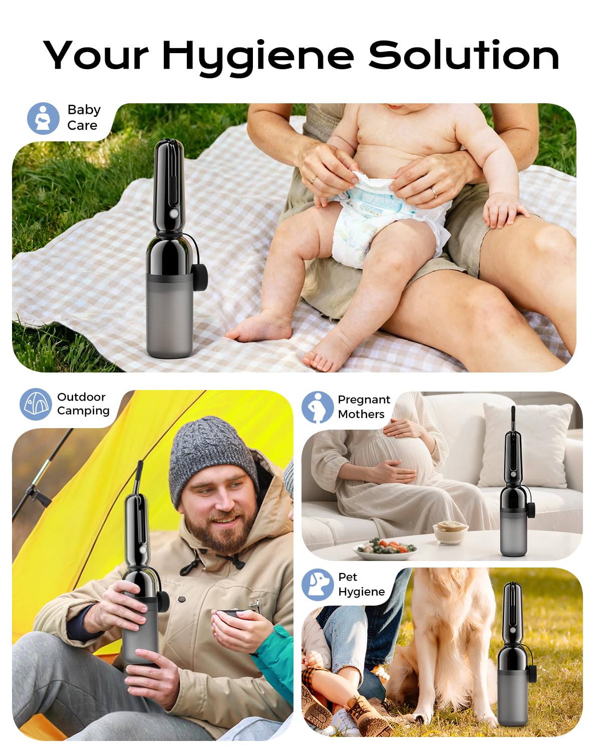 ESSAGER Portable Bidet for Travel Foldable Rechargeable - ESSAGER Official Imagery - 7