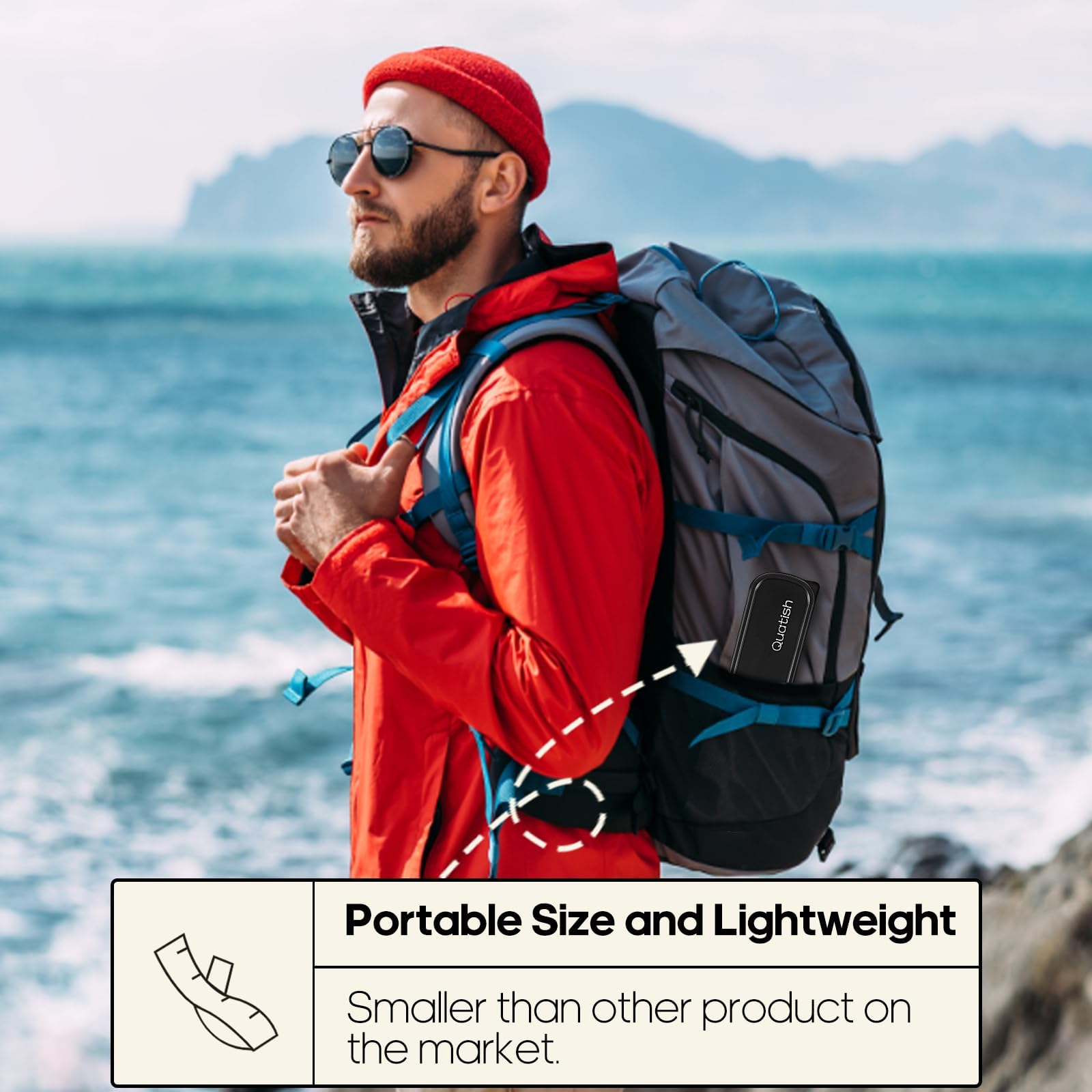 Quatish 5 Piece Travel Utensils with Case, Portable Cutlery Set, - Quatish Official Product View 7