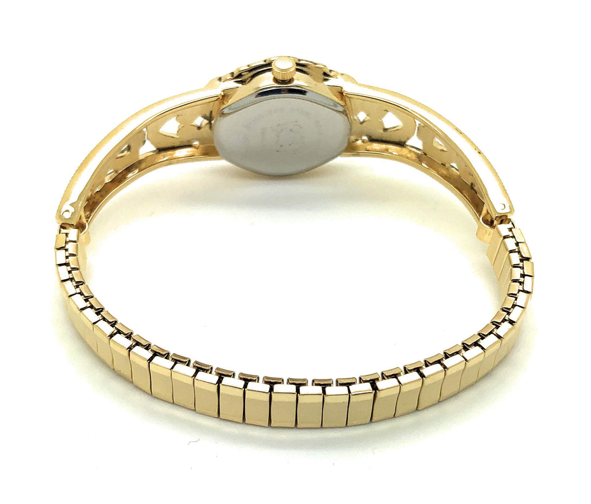 VERSALES Ladies Elegant Oval Marcasite Stretch Elastic Band - VERSALES Official Imagery - 5
