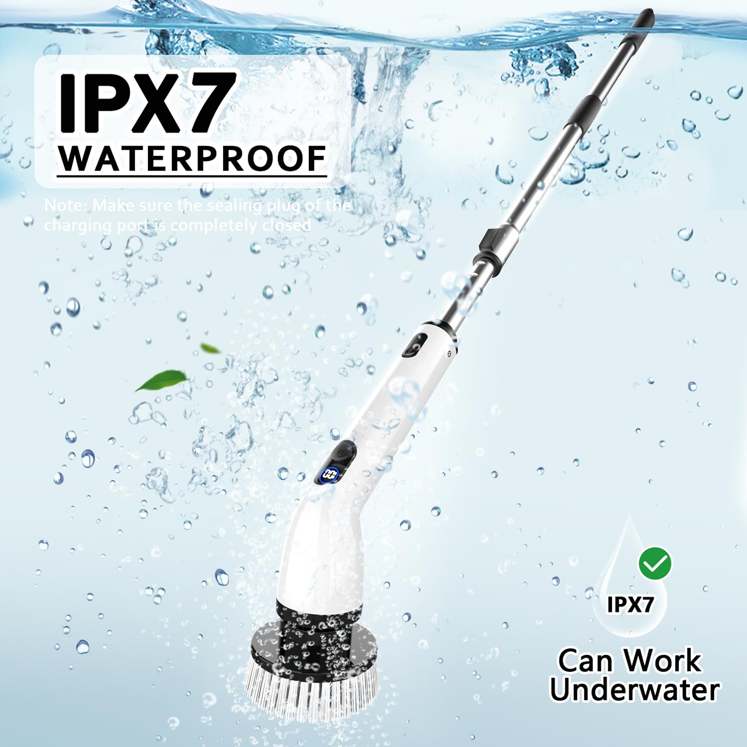 TUYU Electric Spin Scrubber, Cordless Cleaning Brush for Bathroom - TUYU Official Product View 6