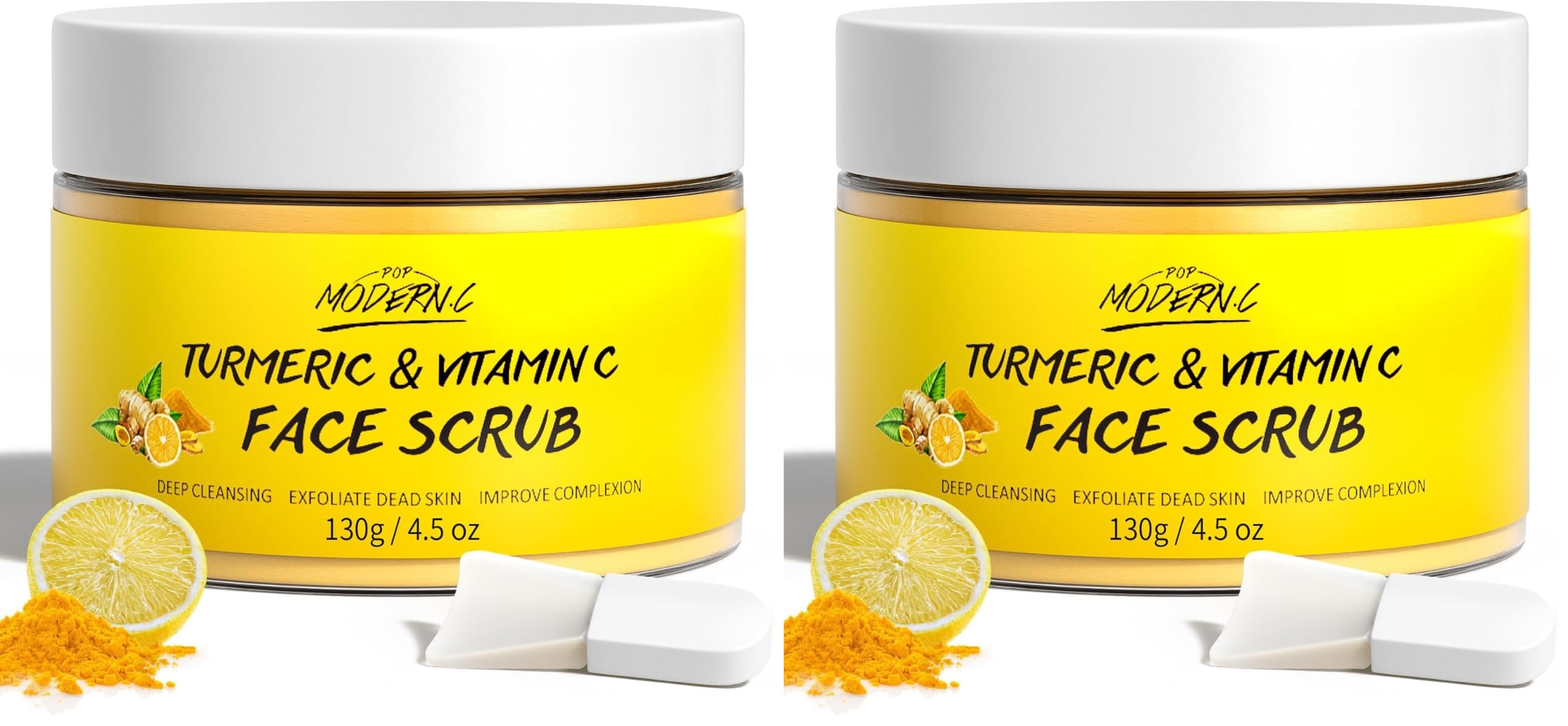 POP MODERN.C Vitamin C and Turmeric Face Scrub Cream Organics Microdermabrasion - POP MODERN.C Official Product View 9