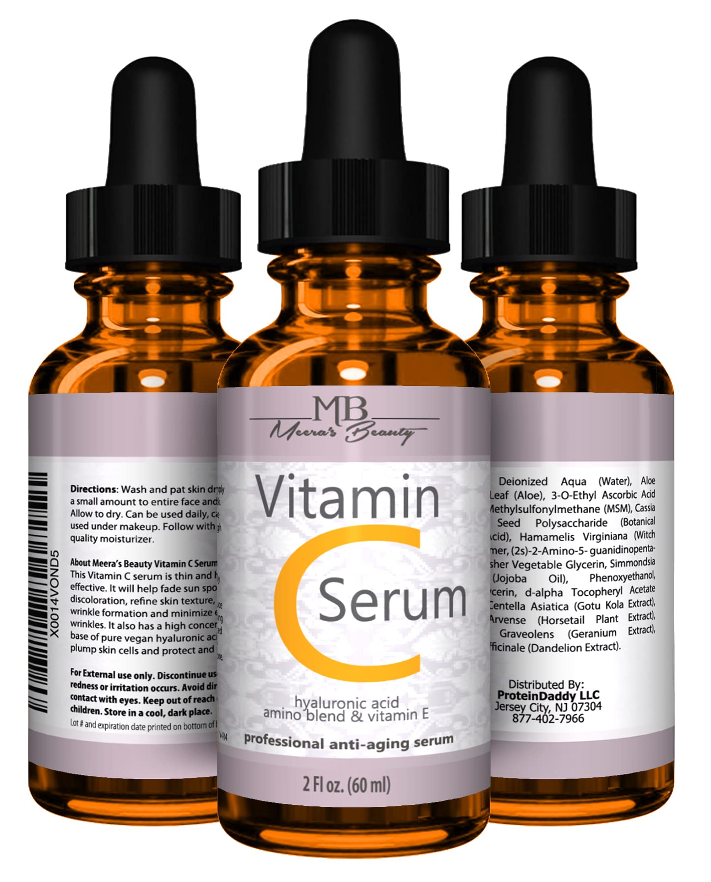 Meera's Beauty DOUBLE SIZED PURE VITAMIN C SERUM FOR FACE With Hyaluronic Acid - Meera's Beauty Official Product View 5