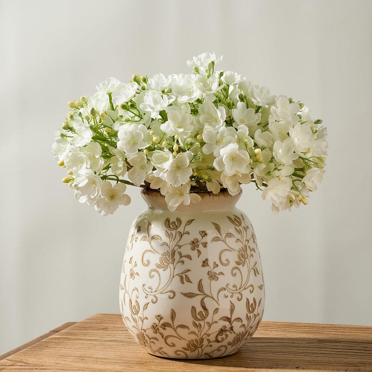 SIDUCAL Ceramic Vintage Pastoral Vase 7 2 Inch Chinoiserie - SIDUCAL Official Imagery - 1
