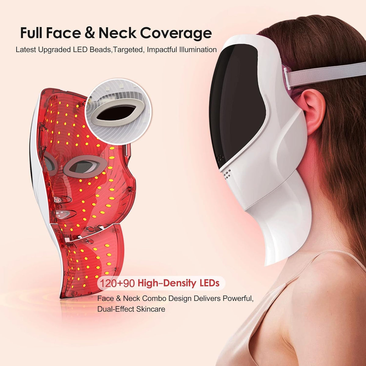 7 Colors LED Mask Red Light LED Facial Mask for Face Neck - Dr.Rehabi Official Imagery - 3