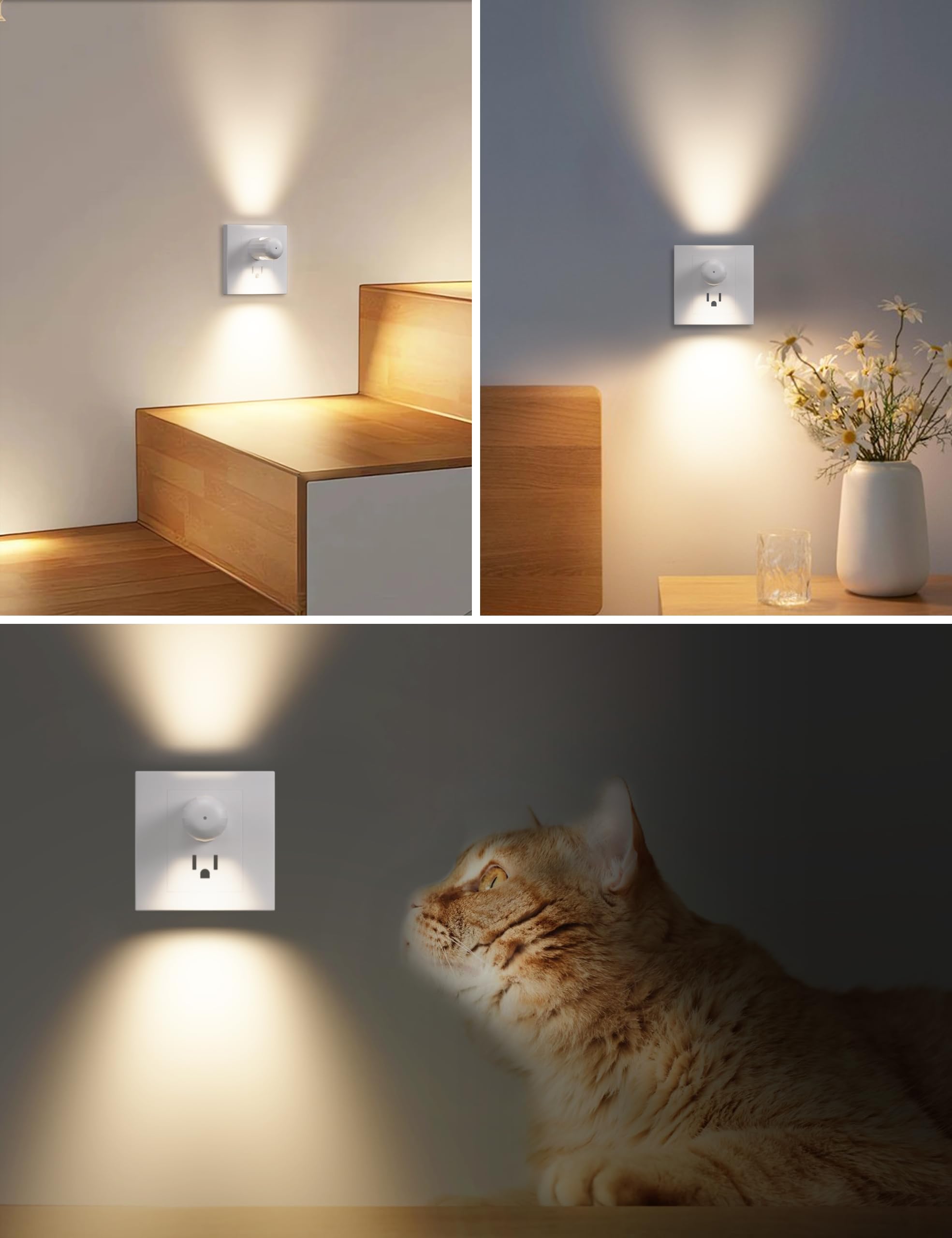 GEPLAD 6-Pack LED Night Light Plug-in Wall,Dusk-to-Dawn Sensor Au - GEPLAD Official Product View 7