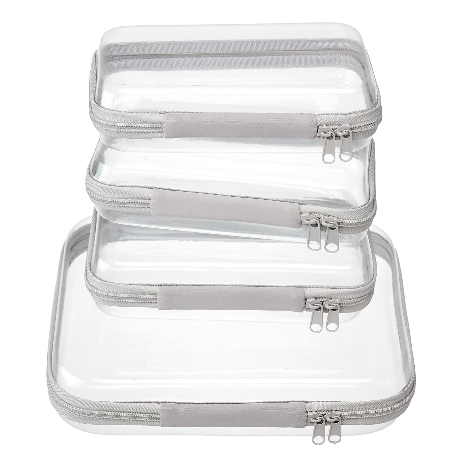 4 pcs Clear Zipper Pouches,Hard Shell Zipper Case - WELPIRT Official Product View 10