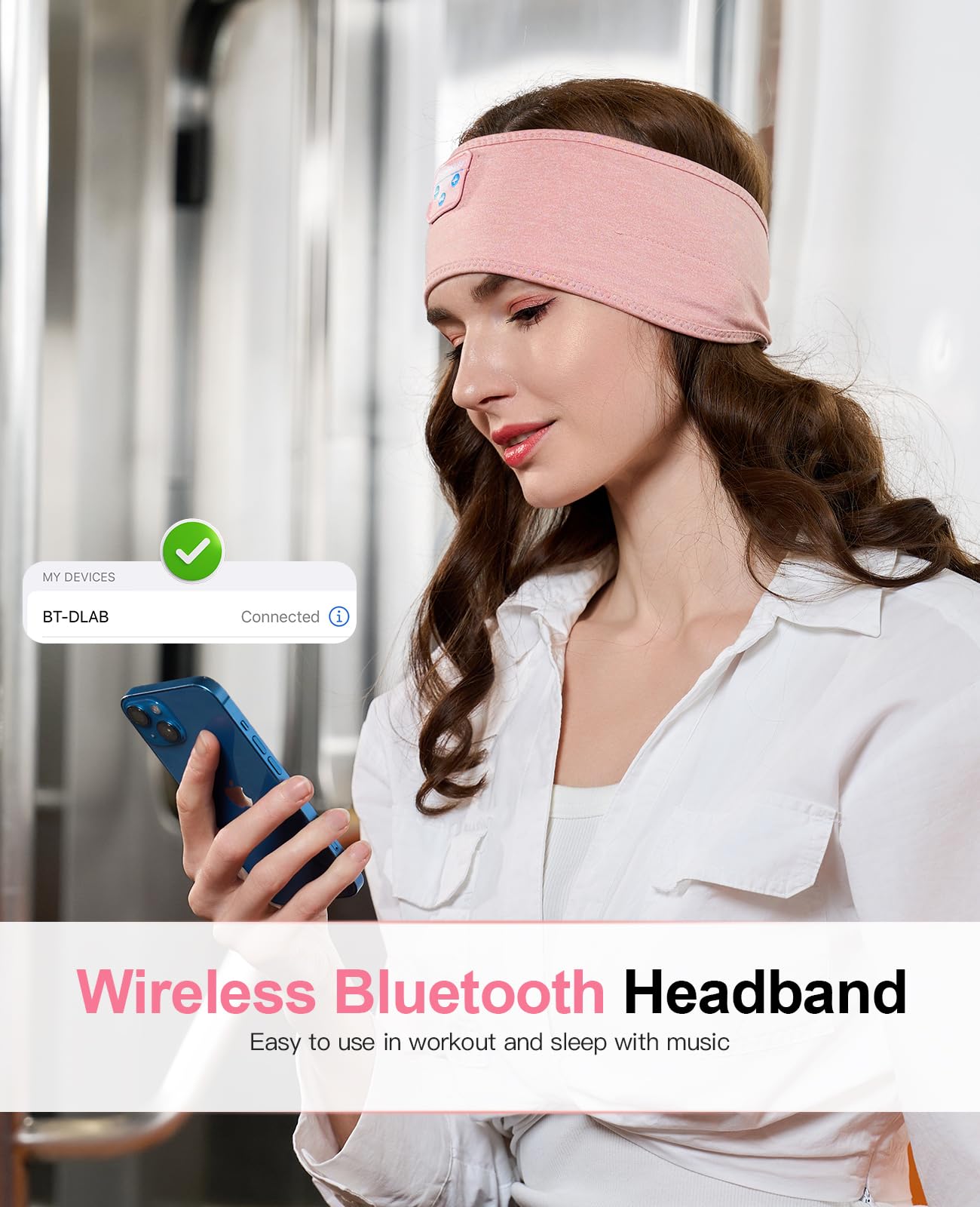 Perytong Sleep Headphones - Headband Headphones - Bluetooth Headband f - View 7