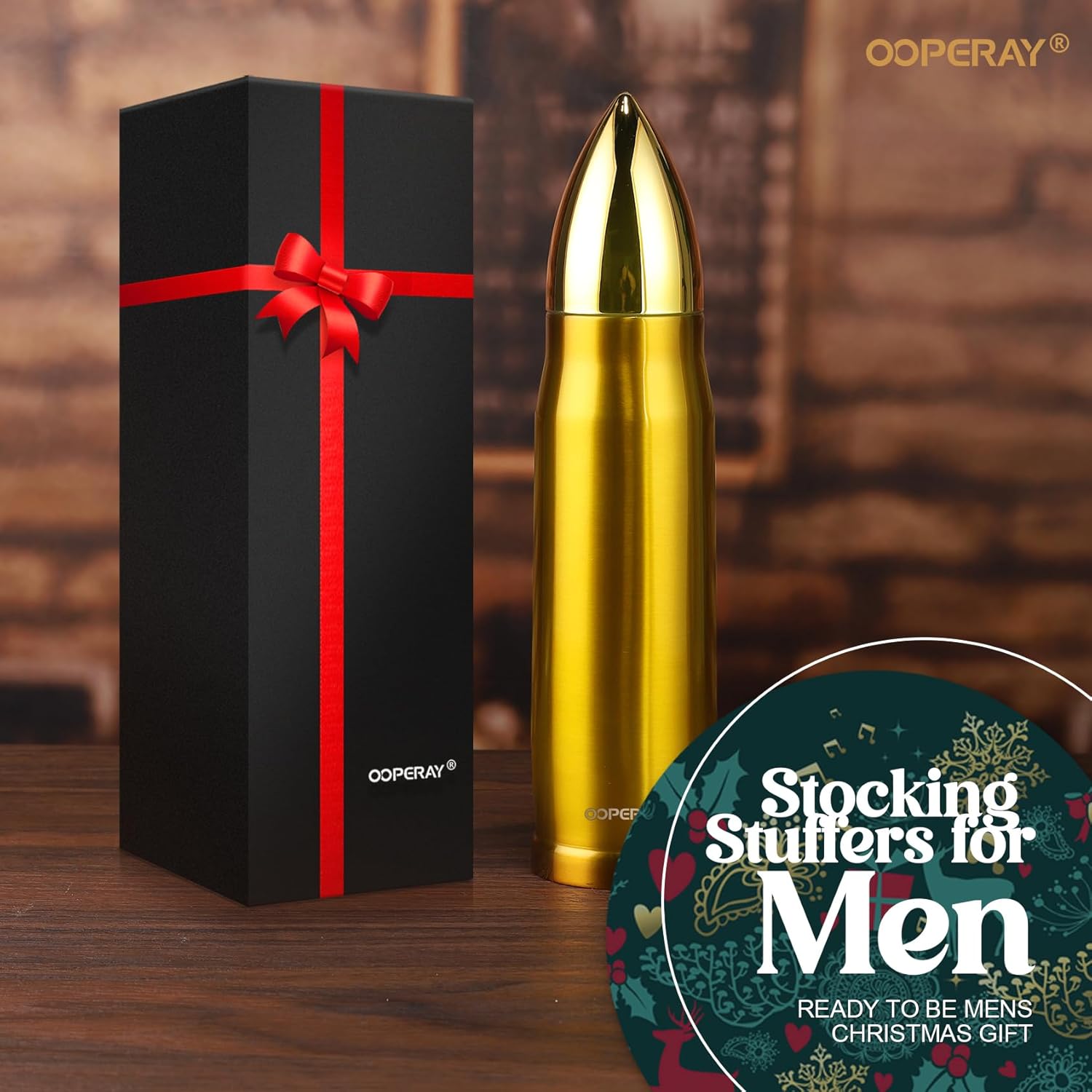 OOPERAY gifts for men including dad, husband, grandpa, and papa stocking stuffers for Christmas, displayed in a festive setting.