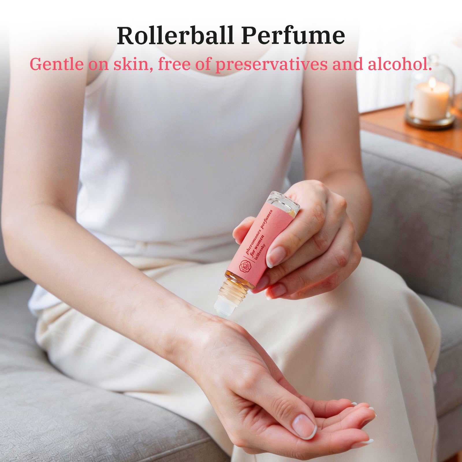 Pheromone Perfume for Women Long Lasting Vanilla Roll On - inMeesky Official Product Imagery - 6
