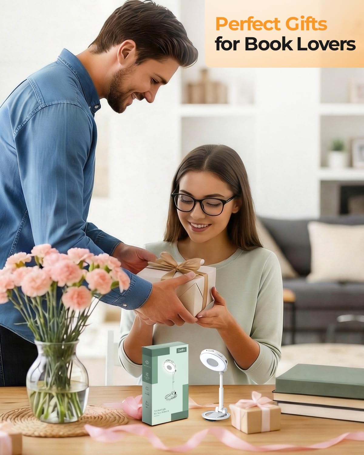 EastPin Rechargeable 2000mAh 10-80Hrs Eye-Friendly Wide Lamp Book Ligh - View 6