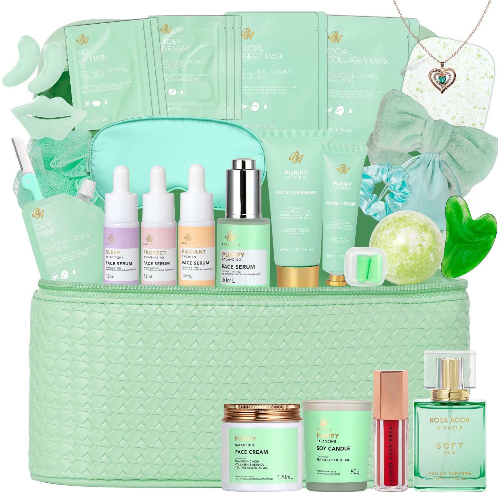 Gifts for Women, Gifts Basket for Women, 25 Pcs Rose Bath &amp; - RA ROSA ACCA