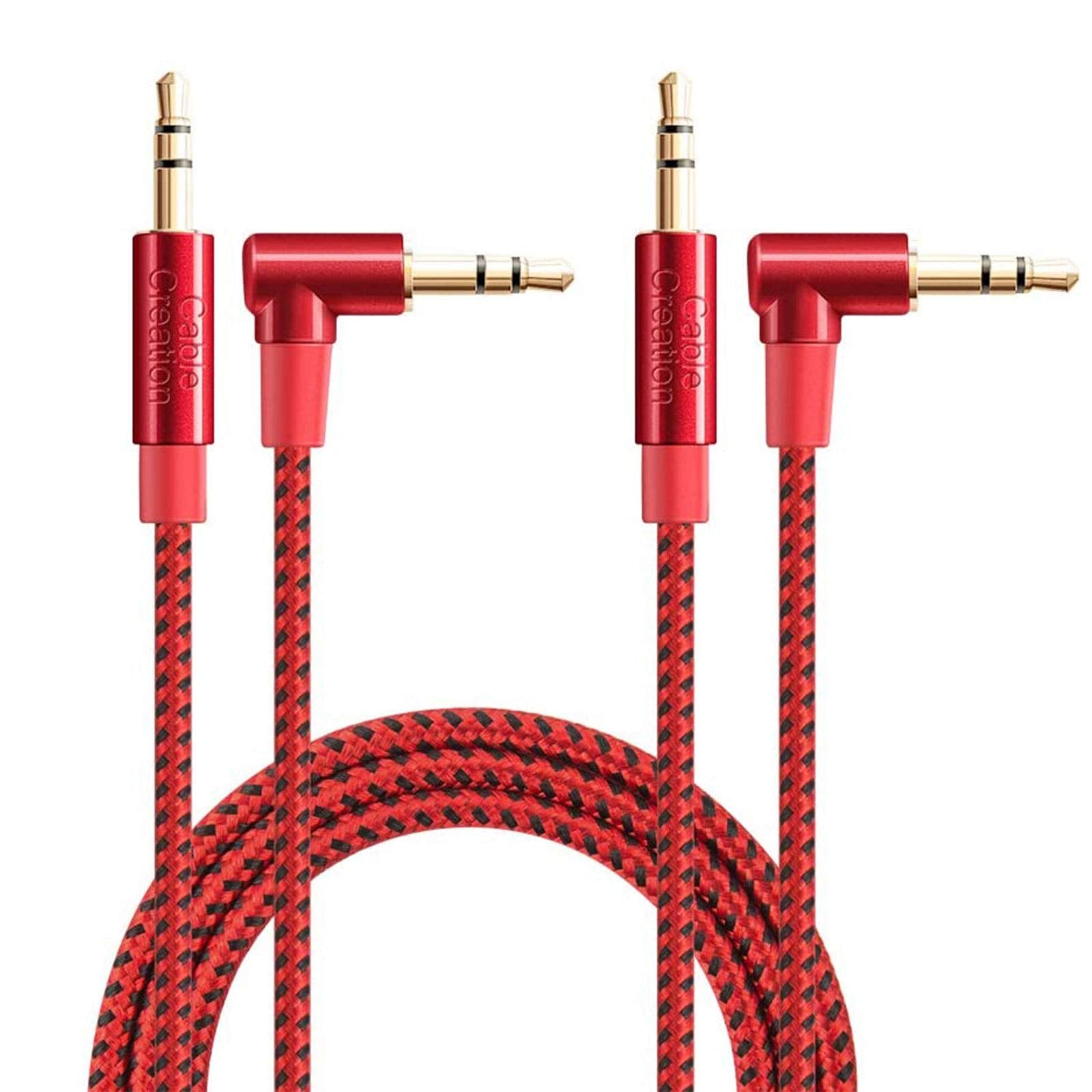 CableCreation 3.5mm Audio Cable 6FT/1.8M, Right Angle Aux Stereo by CableCreation - Angle View 8
