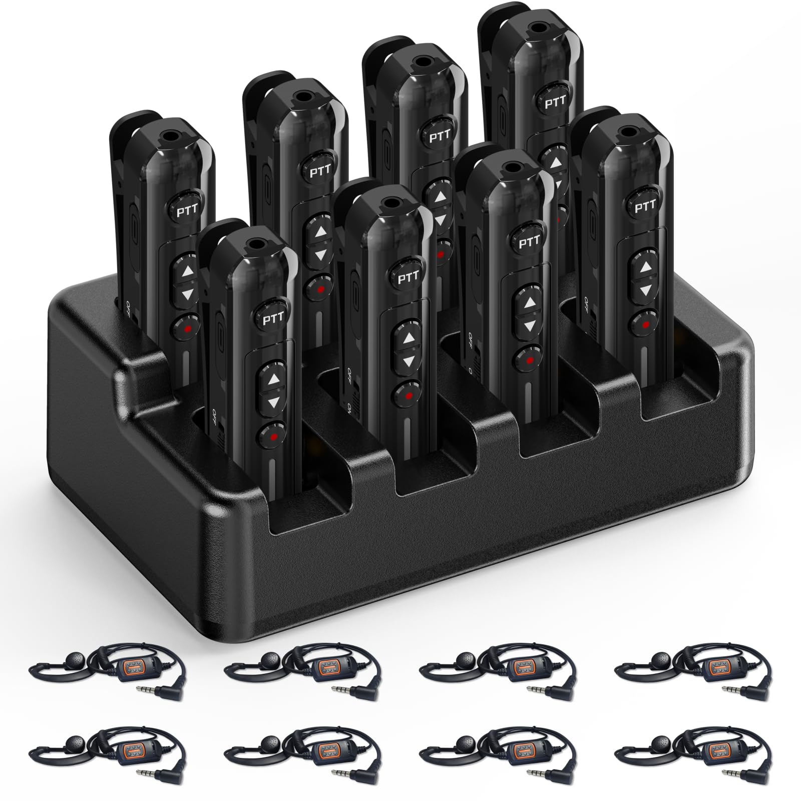 VROESA Super Mini Walkie Talkies Pro Two Way Radio with Earpieces by VROESA - Angle View 8