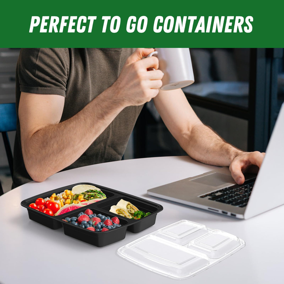 Dealusy 50 Pack 32 oz Meal Prep Containers with Lids 3 - Dealusy Official Imagery - 8