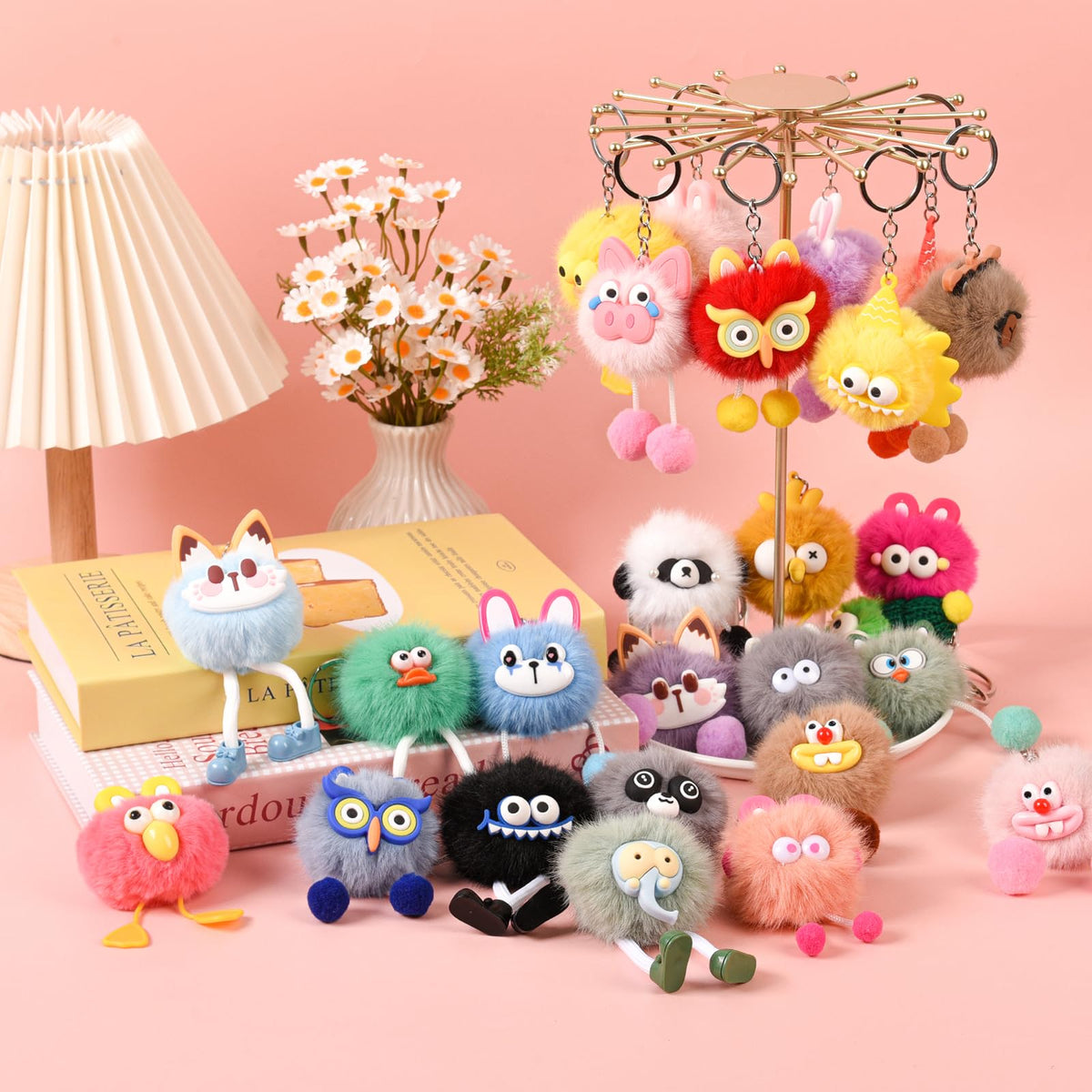 LiYiQ 30 Pcs Cute Plush Keychains Kawaii Keychain Bulk for - LiYiQ Official Imagery - 3