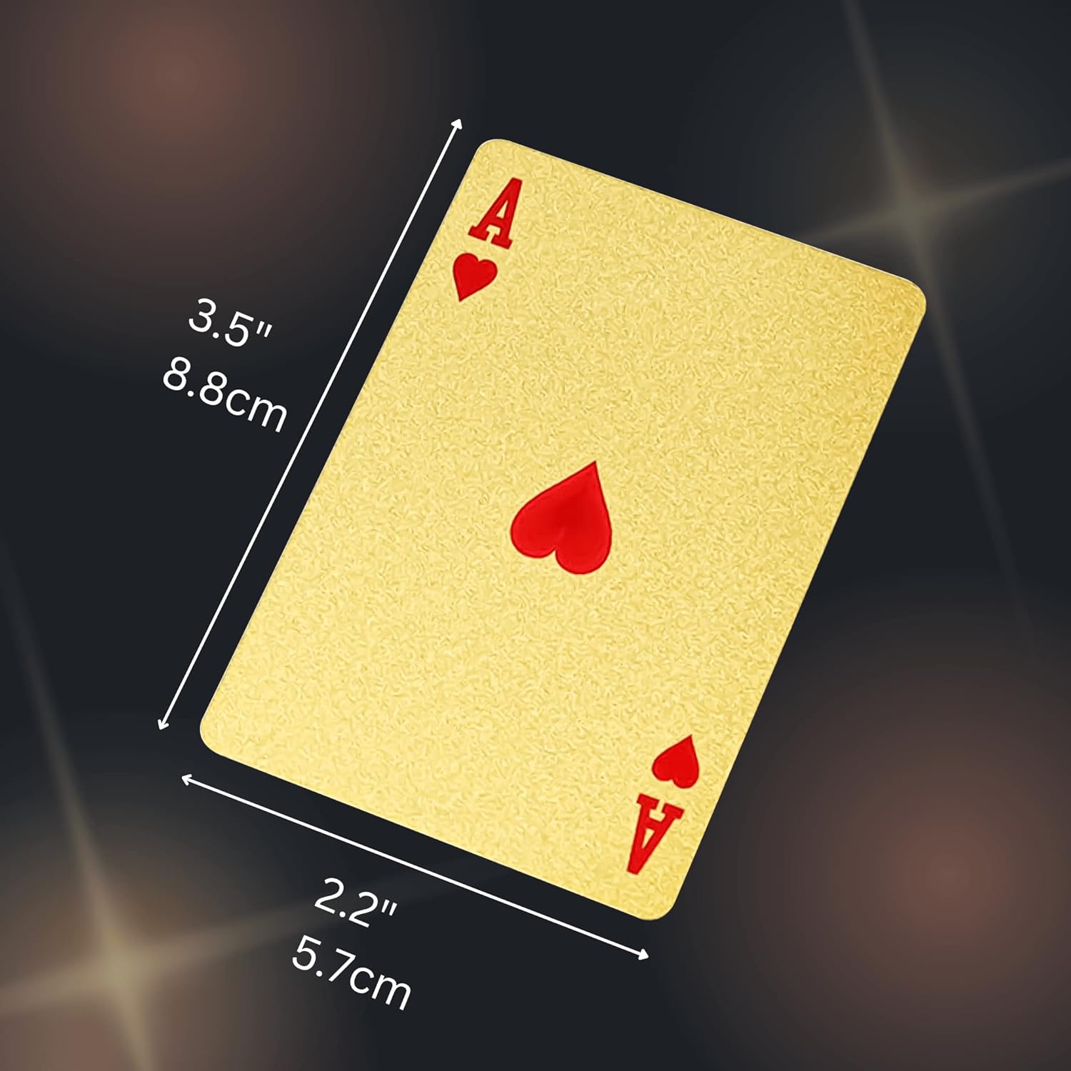 Magic Kiss waterproof gold and silver foil plastic poker playing cards deck, featuring shiny metallic finish and standard card faces.