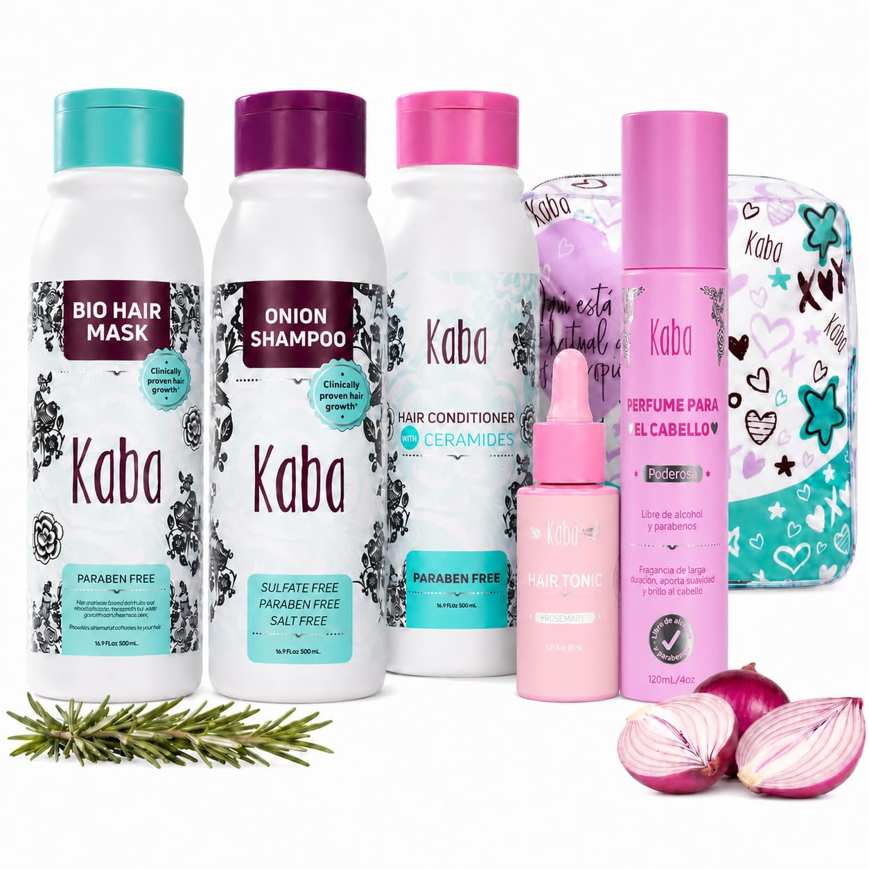 Kaba Hair Growth Kit – Onion Shampoo, Mask & Tonic by D'Luchi