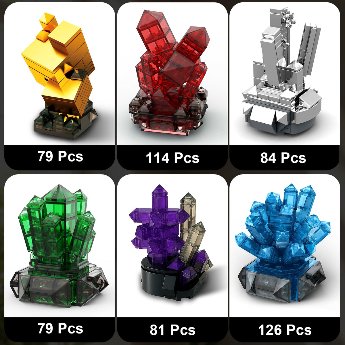 Mineral Building Set for Adults 564PCS Geology Crystal - HAYXUN Official Imagery - 8