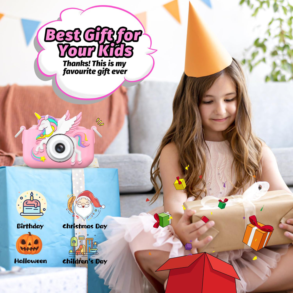 Upgrade Kids Camera for Boys Girls Toddler Digital Selfie - Cimizi Official Imagery - 3