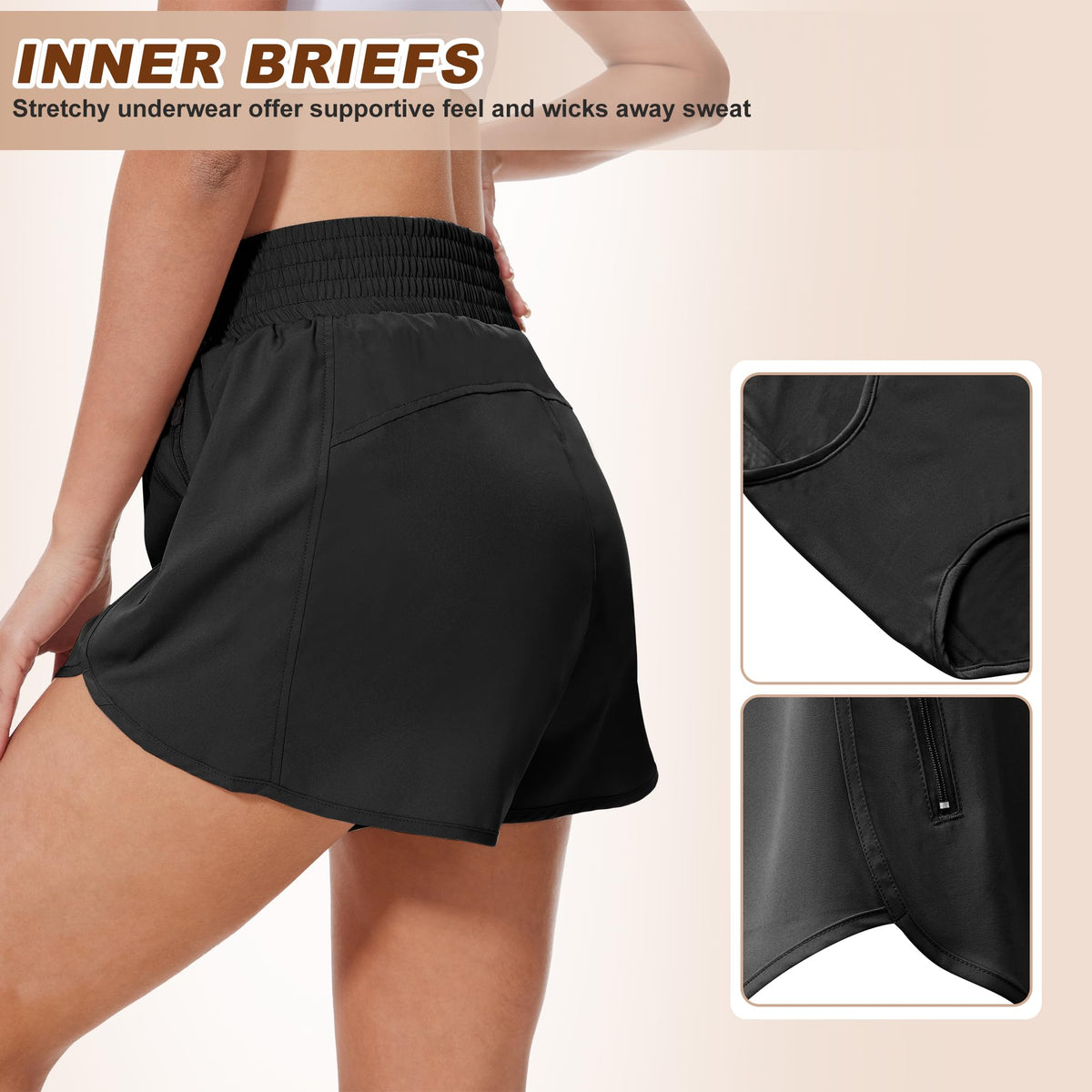 BALENNZ 5 Pack Womens Athletic Shorts with Pockets Workout - BALENNZ Official Imagery - 5