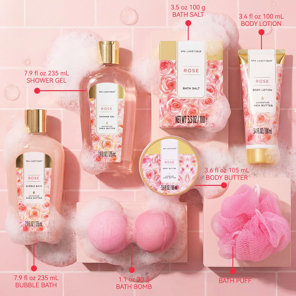spa luxetique Gift Set for Women Bath Sets for Women Gift 8 - spa luxetique Official Imagery - 3