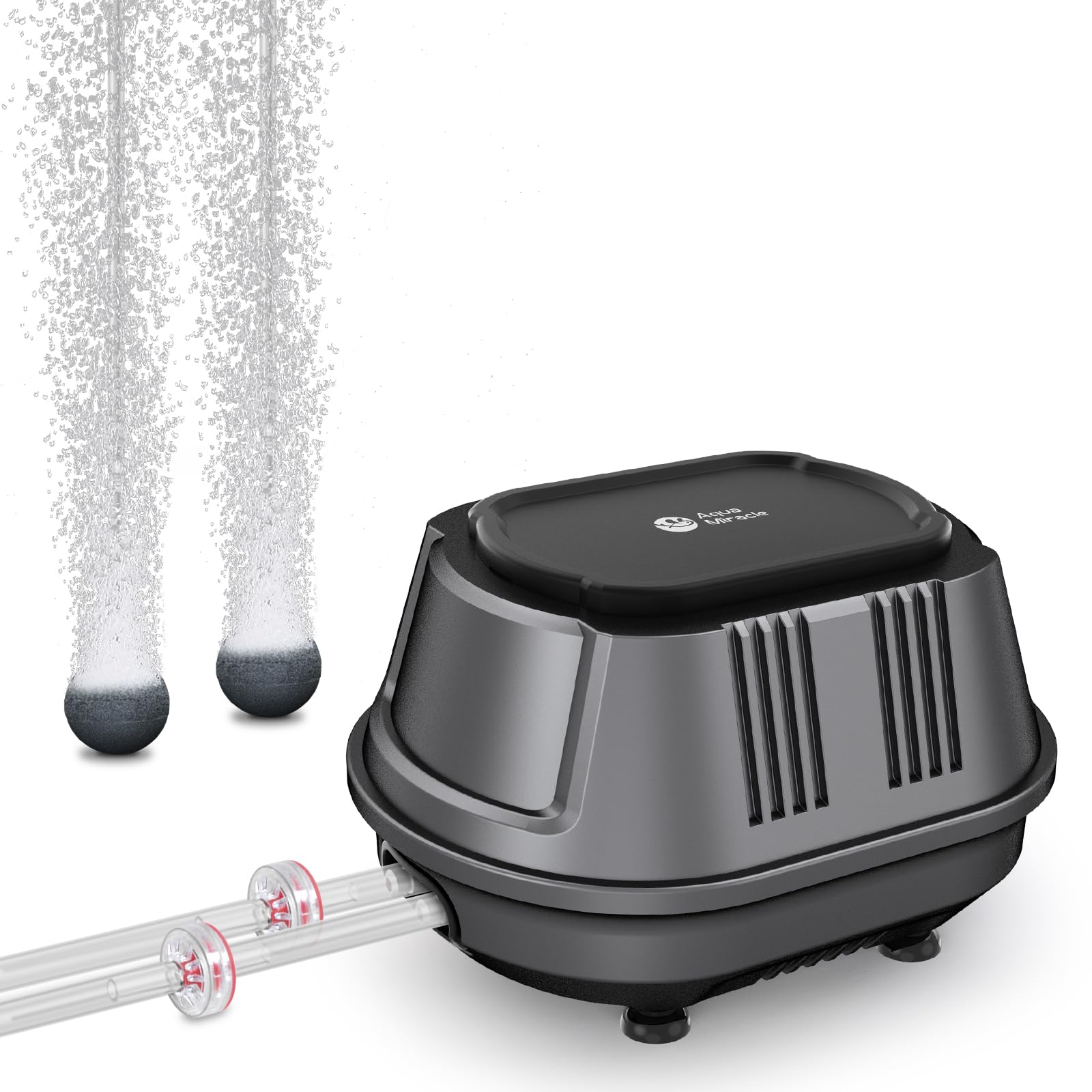 AquaMiracle Aquarium Air Pump 3W/6W/10W, Super Quiet Powerful Fis - AquaMiracle Official Product View 1