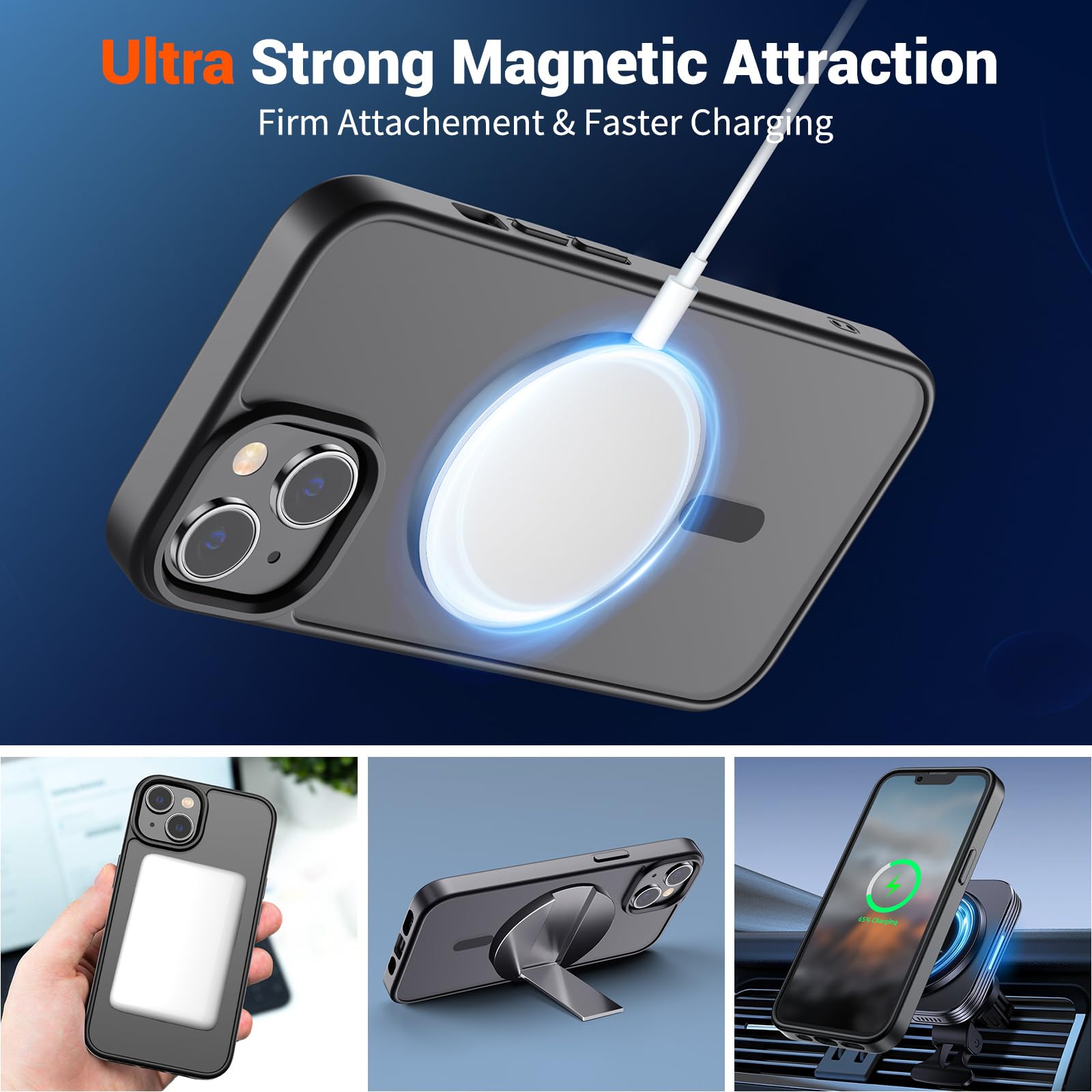 SUPFINE Magnetic for iPhone 15 Case Black - SUPFINE Official Product View 5