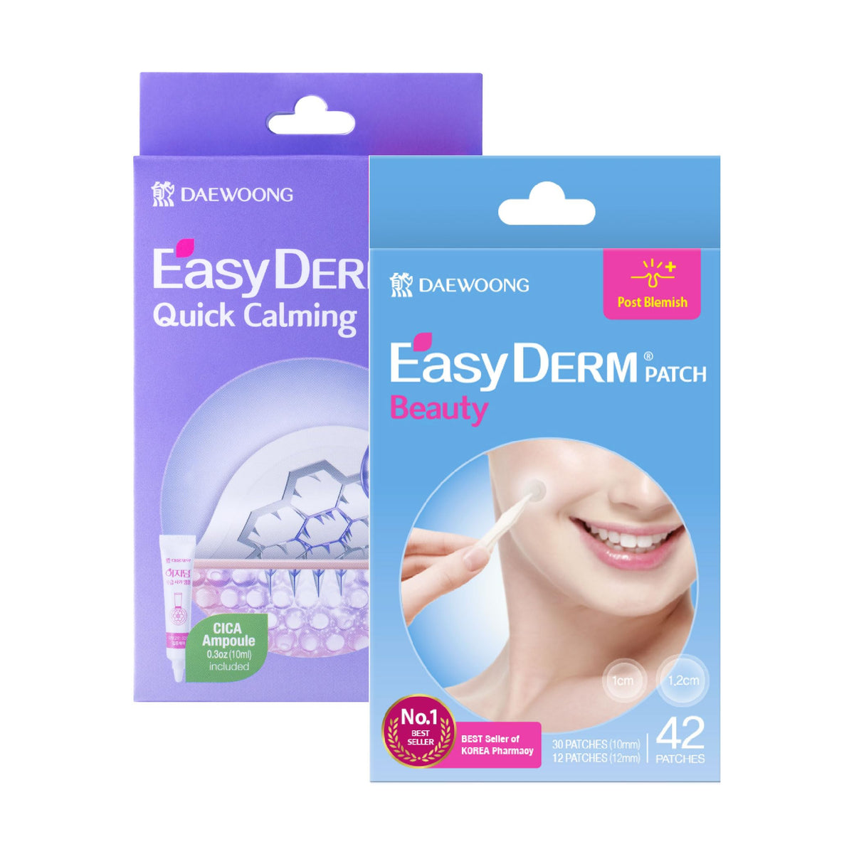 EasyDerm Quick Beauty Pimple Patch Duo Mini Cica Ampoule - DWEasyDerm Official Imagery - 2