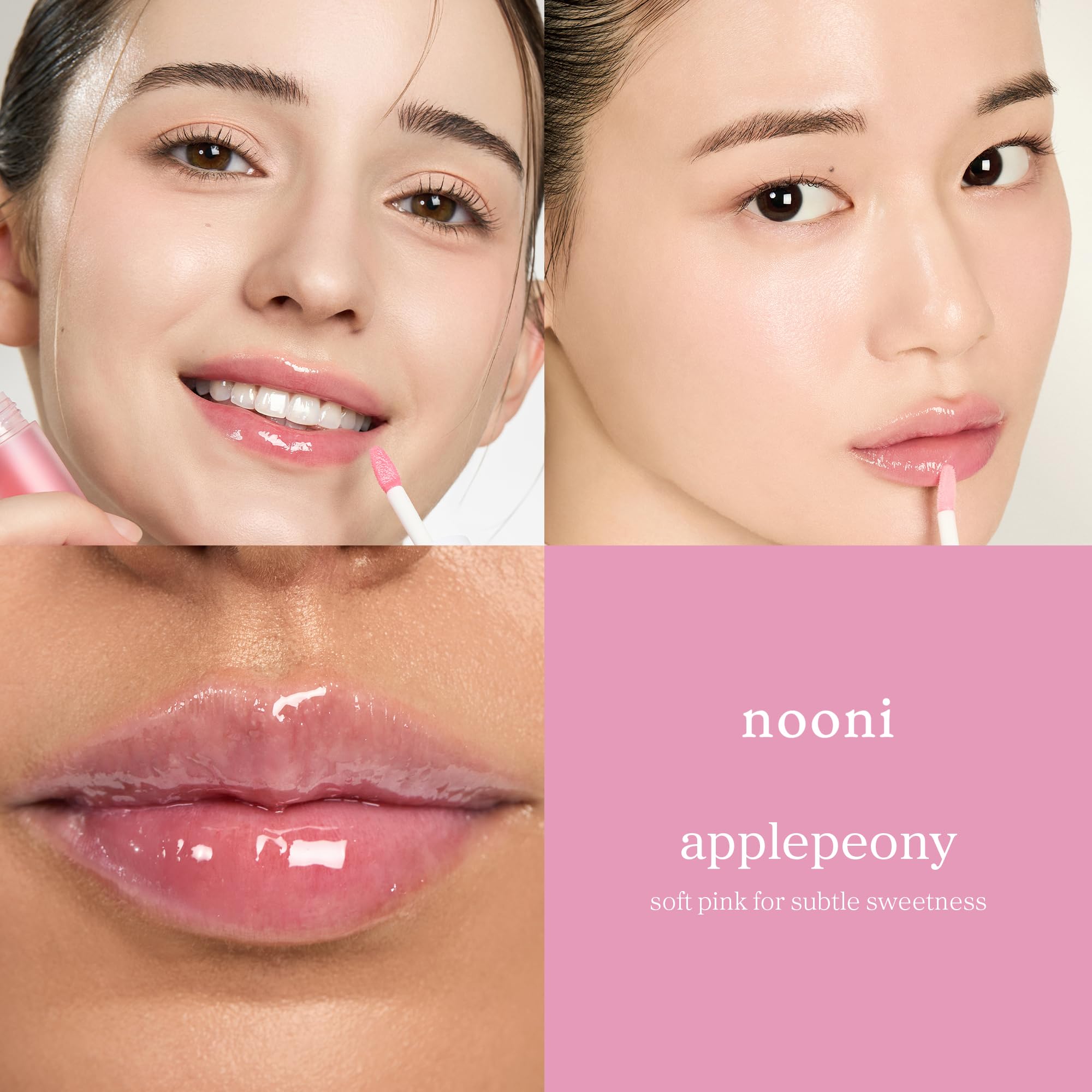NOONI Korean Lip Oil - Applepeony - pH Color-Changing Plumping Lip Glo - View 5
