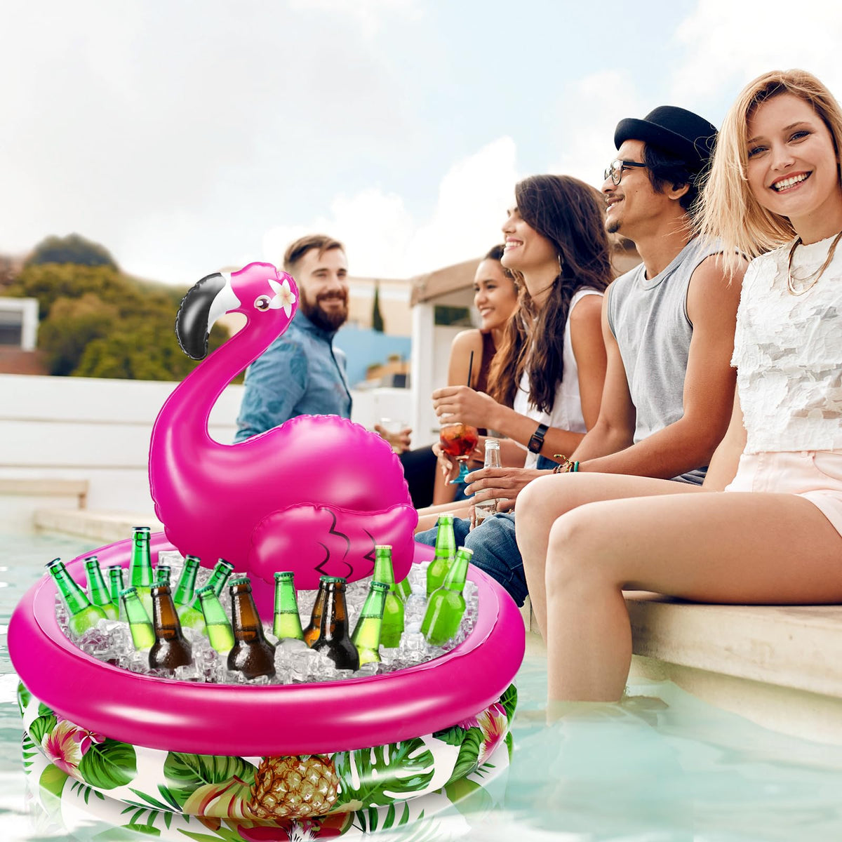Bencailor Summer Flamingo Party Decoration Inflatable Blow - Bencailor Official Imagery - 8
