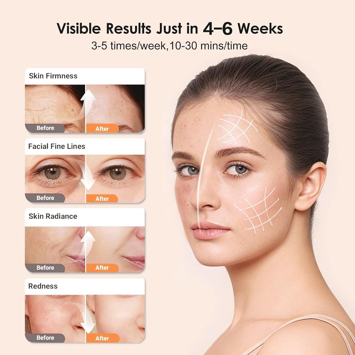 7 Colors LED Mask Red Light LED Facial Mask for Face Neck - Dr.Rehabi Official Imagery - 5