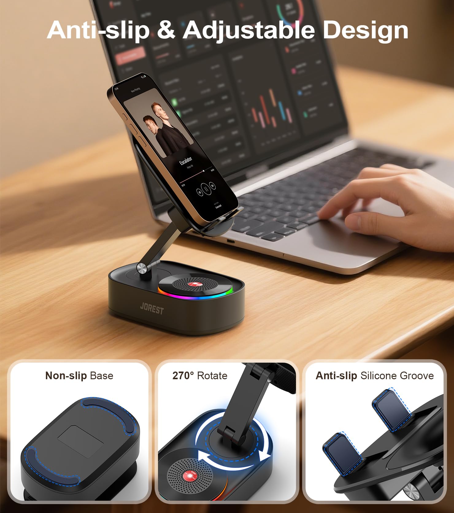 Jorest Wireless Induction Speaker, Phone Speaker Amplifier with B by Jorest - Angle View 6