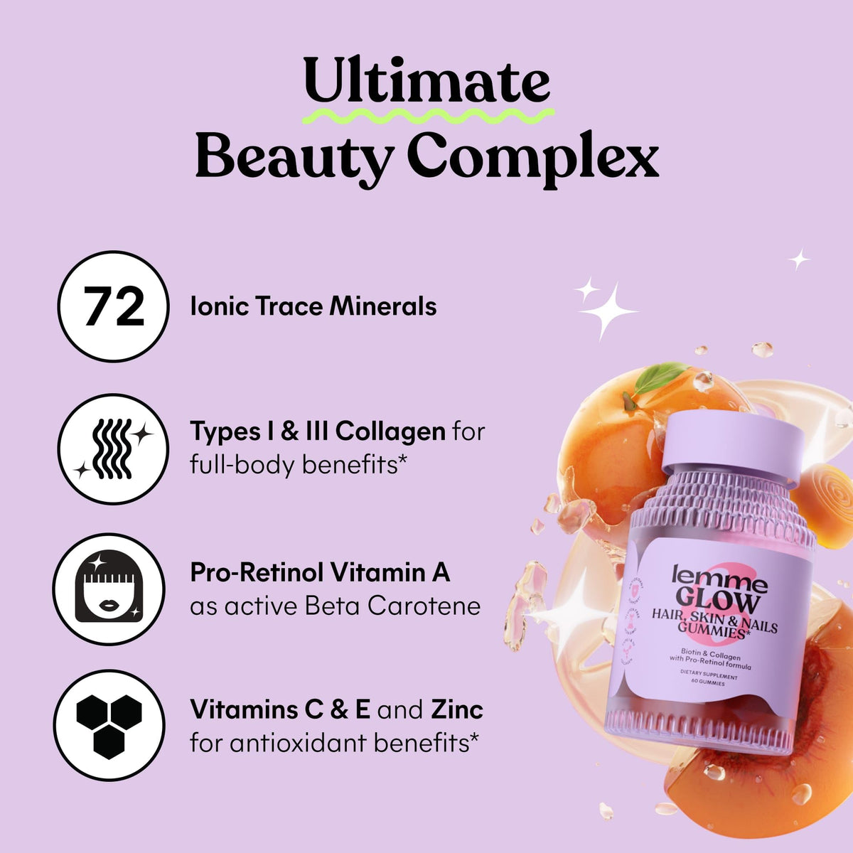 Lemme Glow Collagen Gummies for Strong Nails Healthy Skin 30 - Lemme Official Imagery - 5