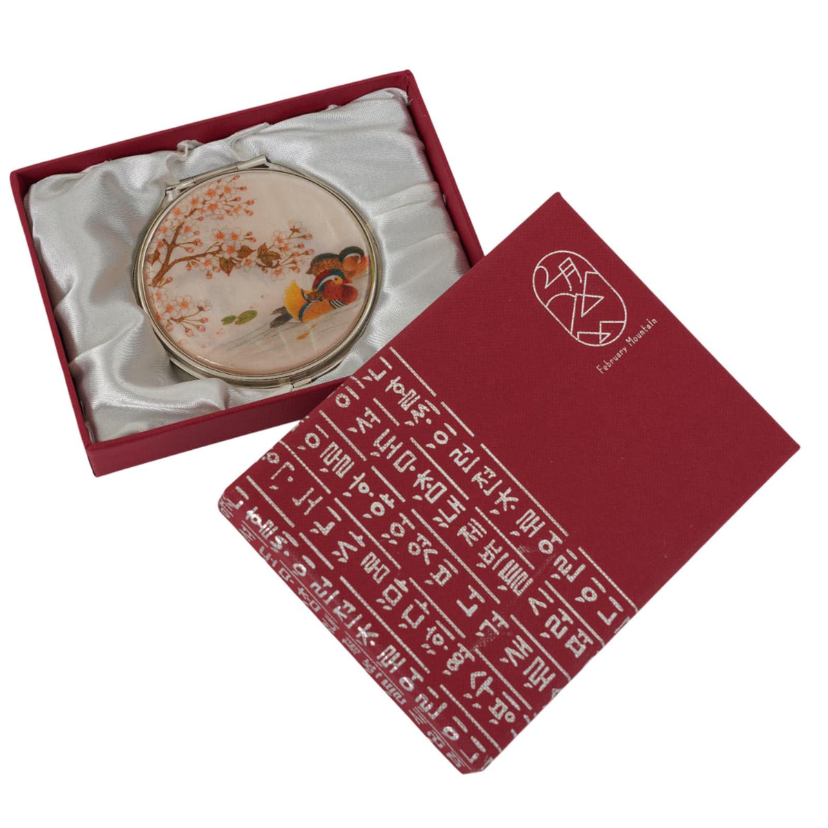 Mother of Pearl Compact Mirror Dual Magnification Gift for - February Mountain Official Imagery - 7